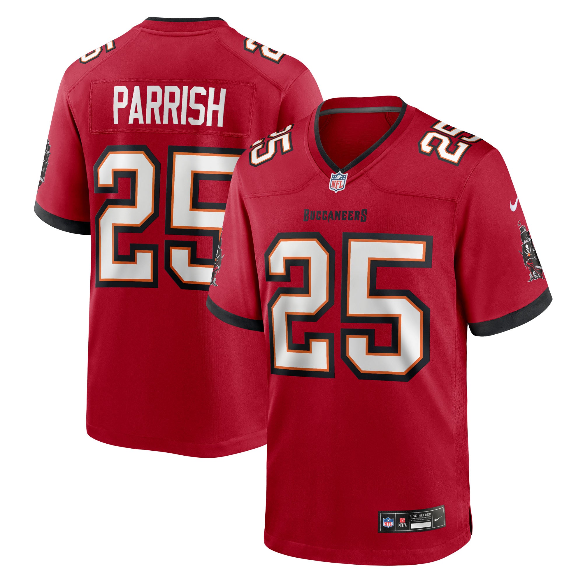 Jacob Parrish Tampa Bay Buccaneers Team Game Jersey - Red | Stitched Football Jersey TJS0287