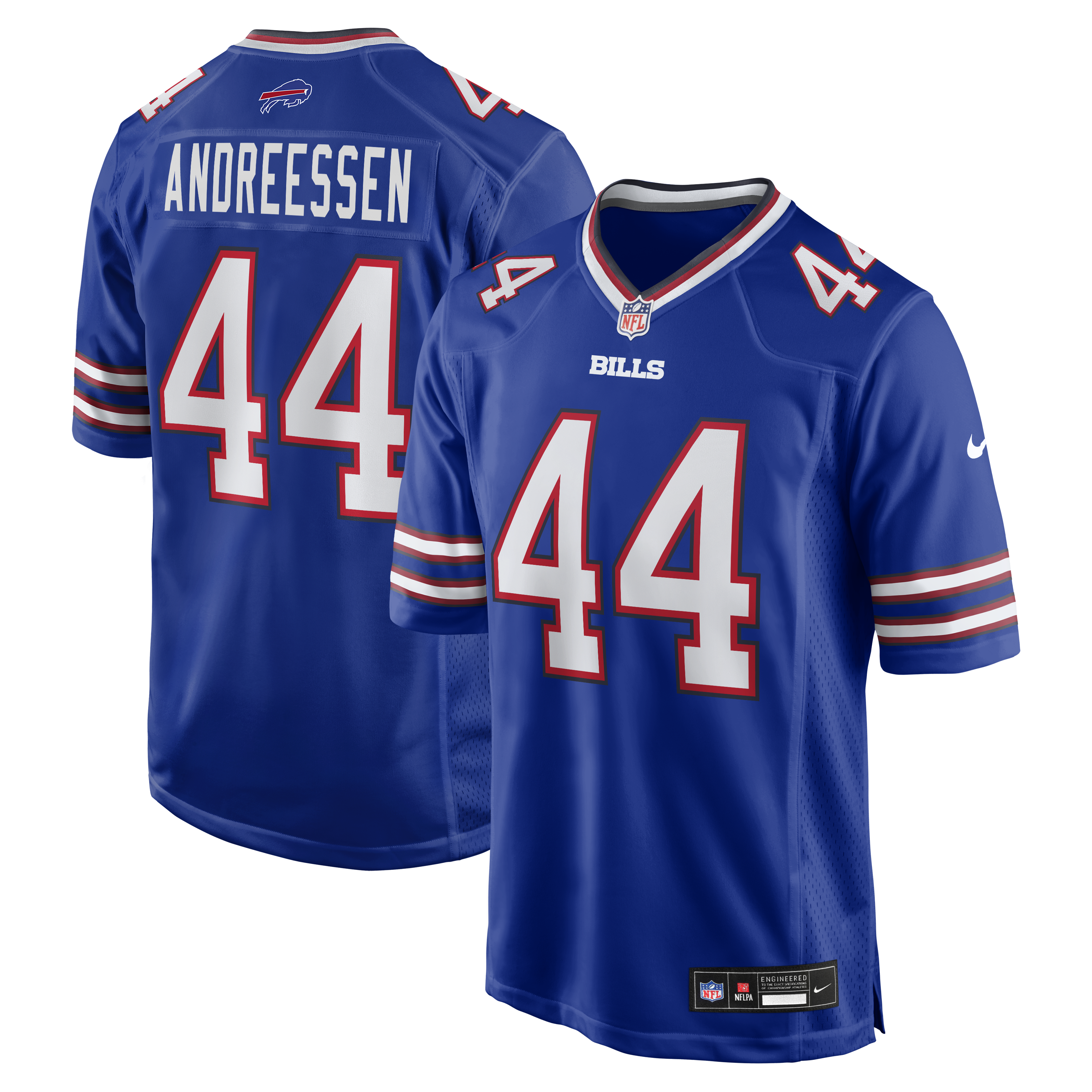 Joe Andreessen Buffalo Bills Game Jersey - Royal | Stitched Football Jersey TJS0183