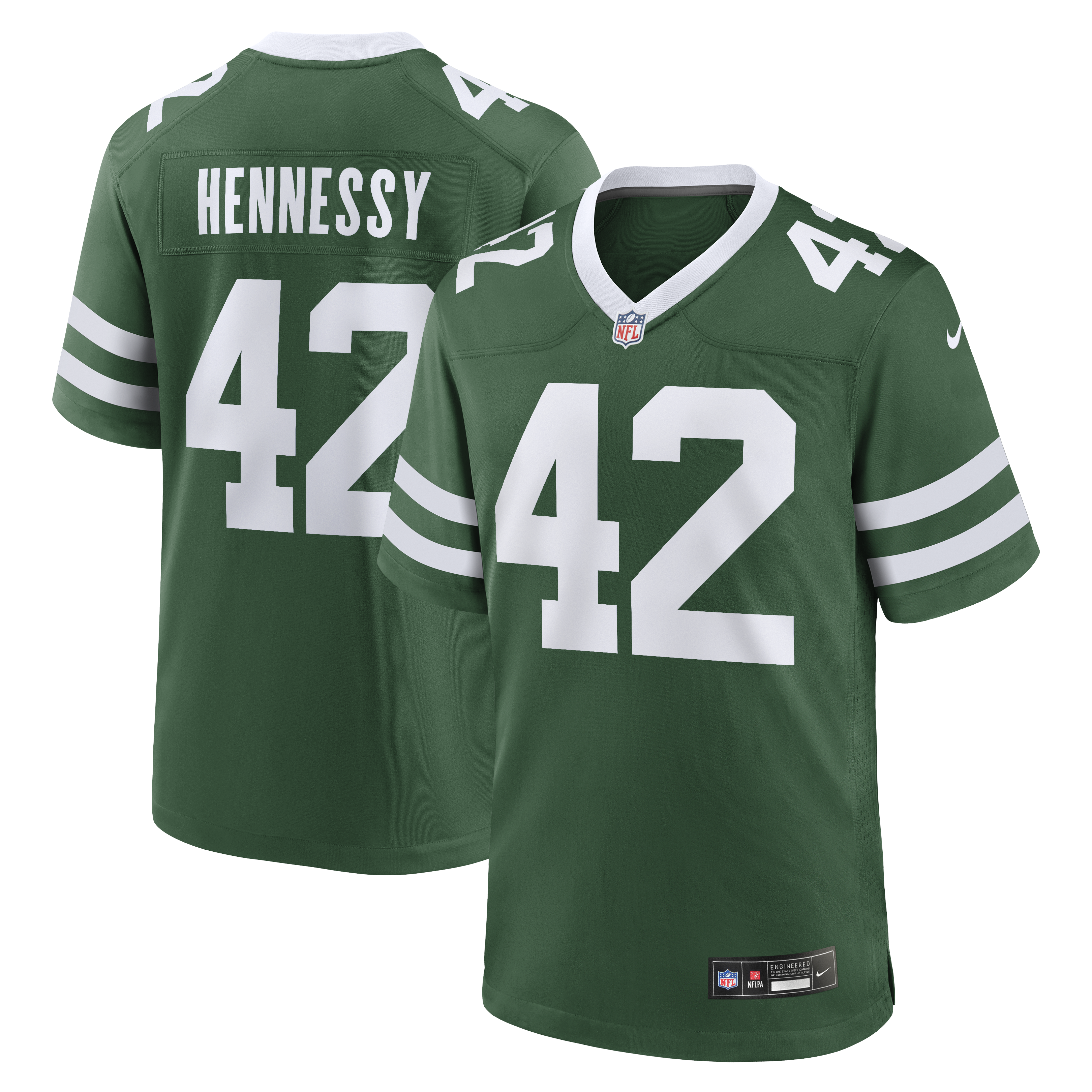 Thomas Hennessy New York Jets Team Game Jersey - Legacy Green | Stitched Football Jersey TJS0262