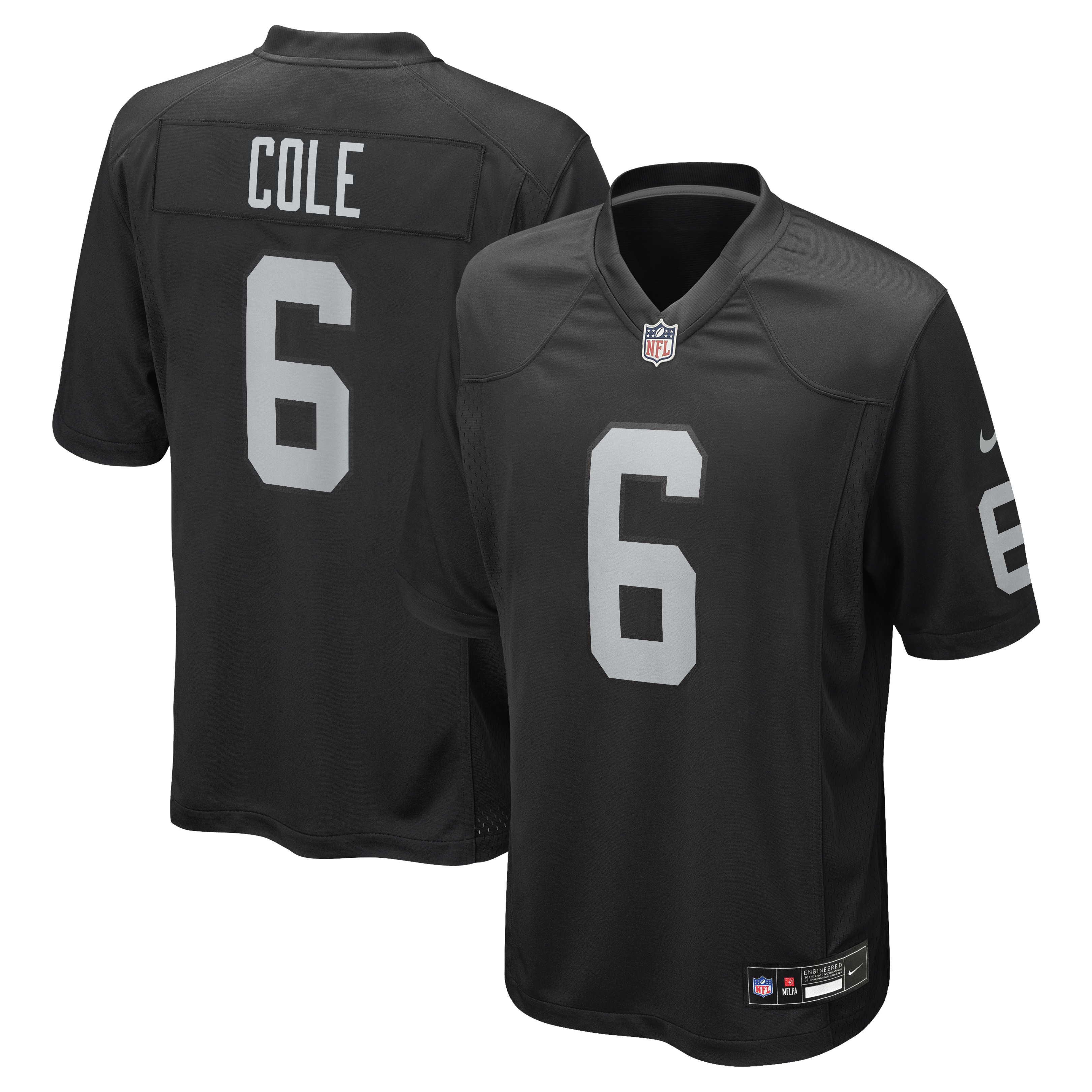 AJ Cole Las Vegas Raiders Game Jersey - Black | Stitched Football Jersey TJS0271