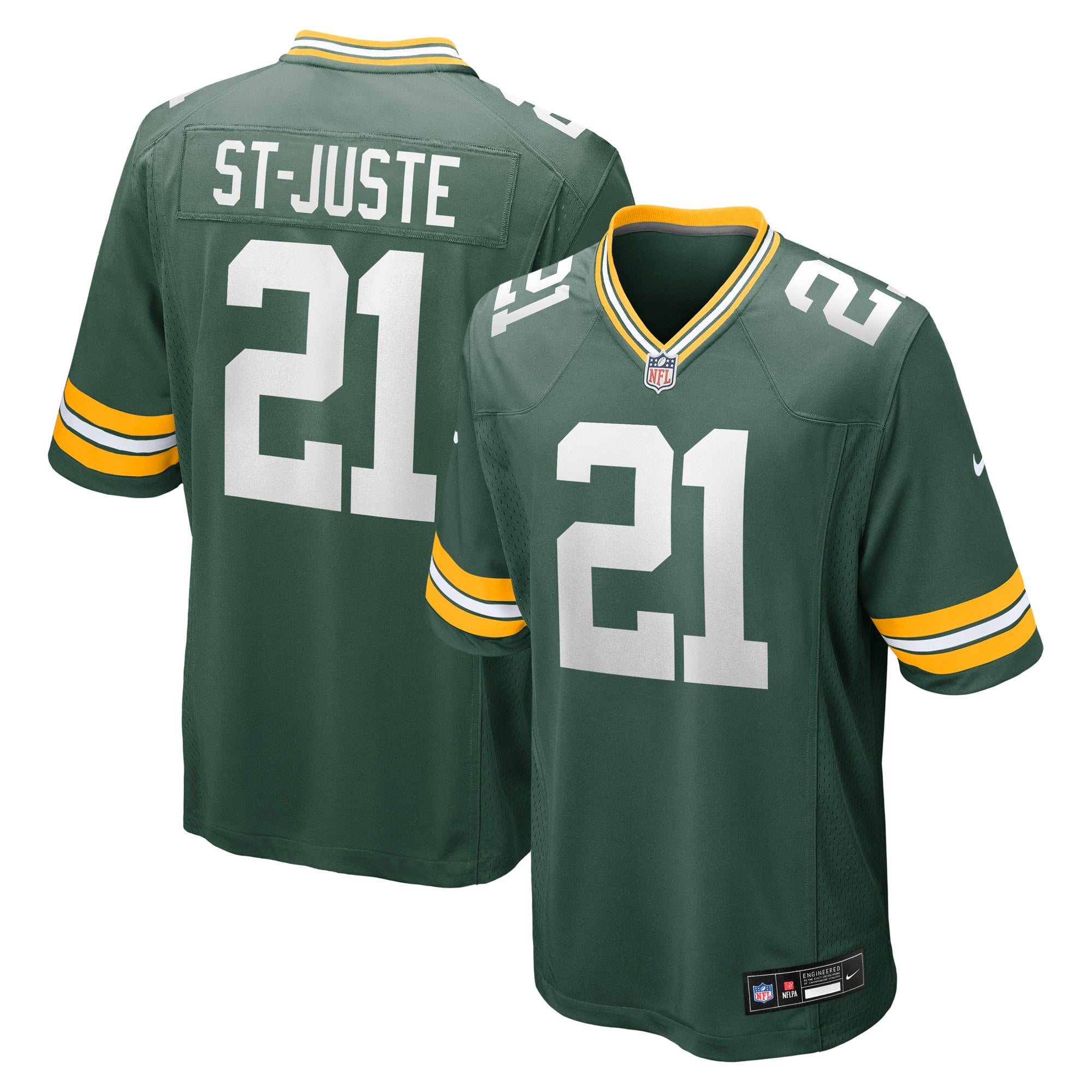 Benjamin St-Juste Green Bay Packers Team Game Jersey - Green | Stitched Football Jersey TJS0109