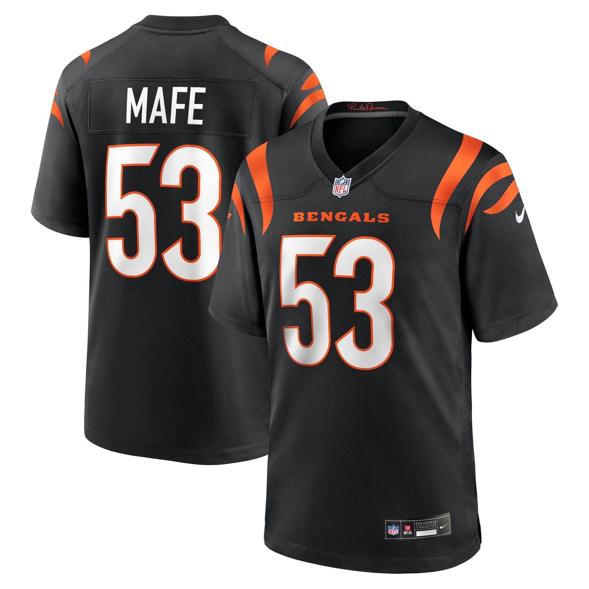 Boye Mafe Cincinnati Bengals Team Game Jersey - Black | Stitched Football Jersey TJS0132