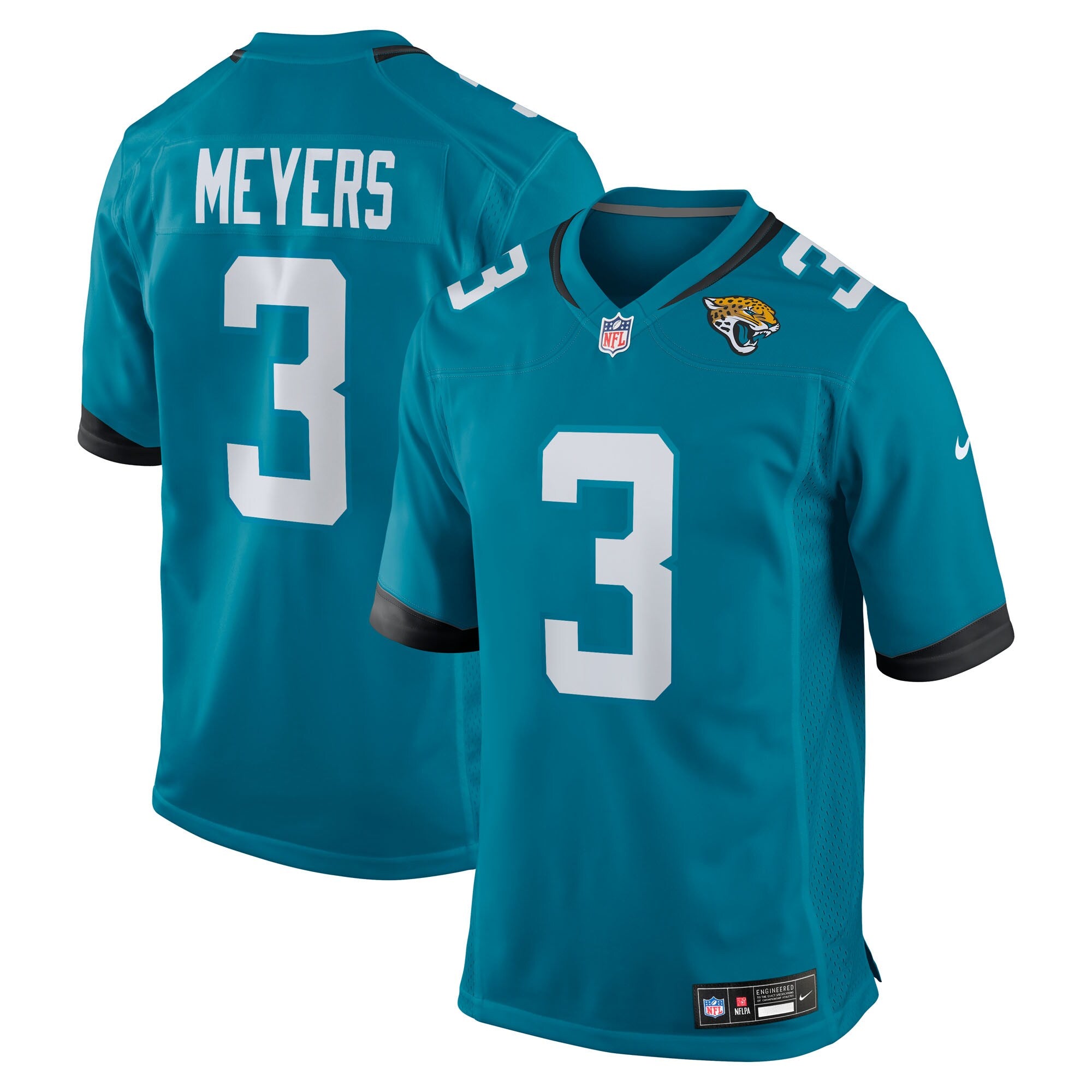 Jakobi Meyers Jacksonville Jaguars Team Game Jersey - Teal | Stitched Football Jersey TJS0217