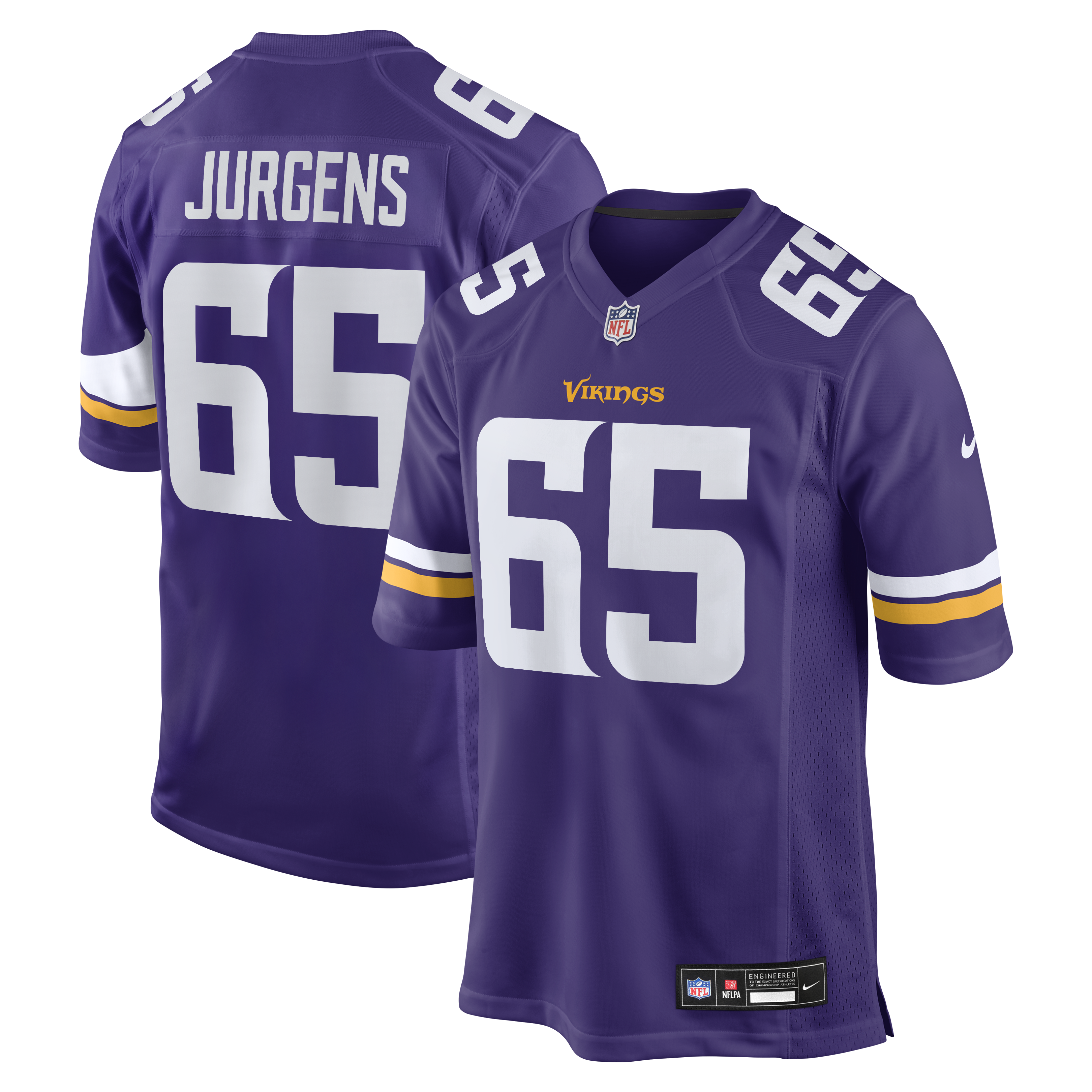 Michael Jurgens Minnesota Vikings Game Jersey - Purple | Stitched Football Jersey TJS0168