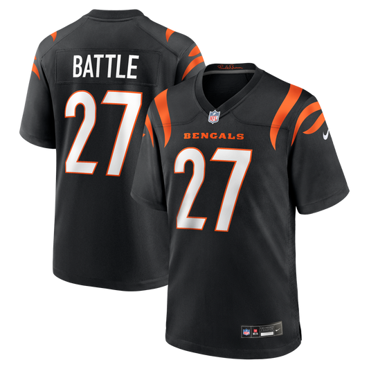 Jordan Battle Cincinnati Bengals Team Game Jersey - Black | Stitched Football Jersey TJS0178