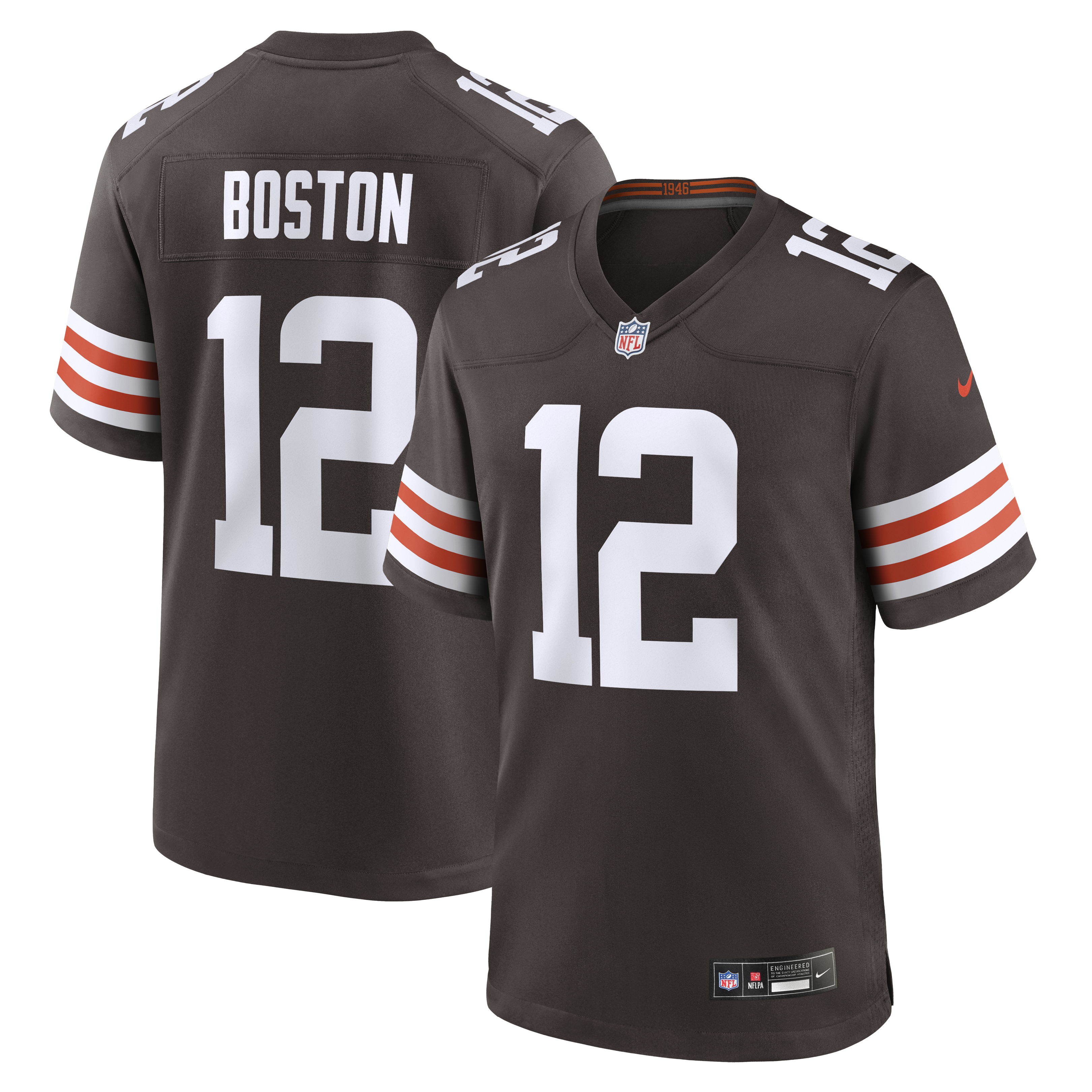 Denzel Boston Cleveland Browns Game Jersey - Brown | Stitched Football Jersey TJS0118