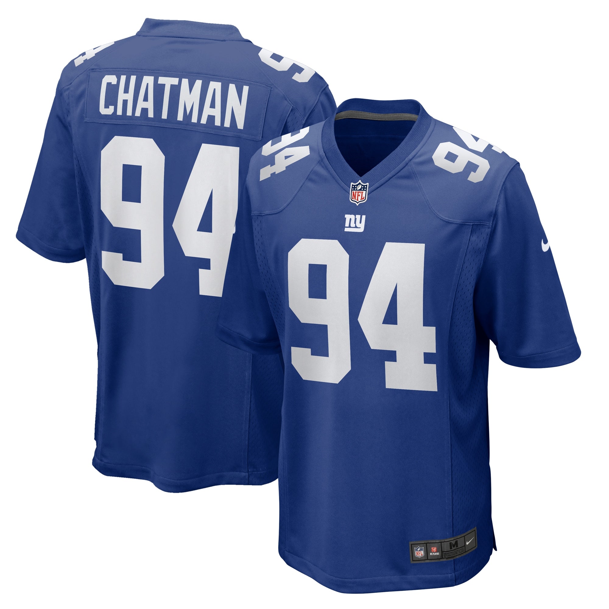 Elijah Chatman New York Giants Team Game Jersey - Royal | Stitched Football Jersey TJS0235
