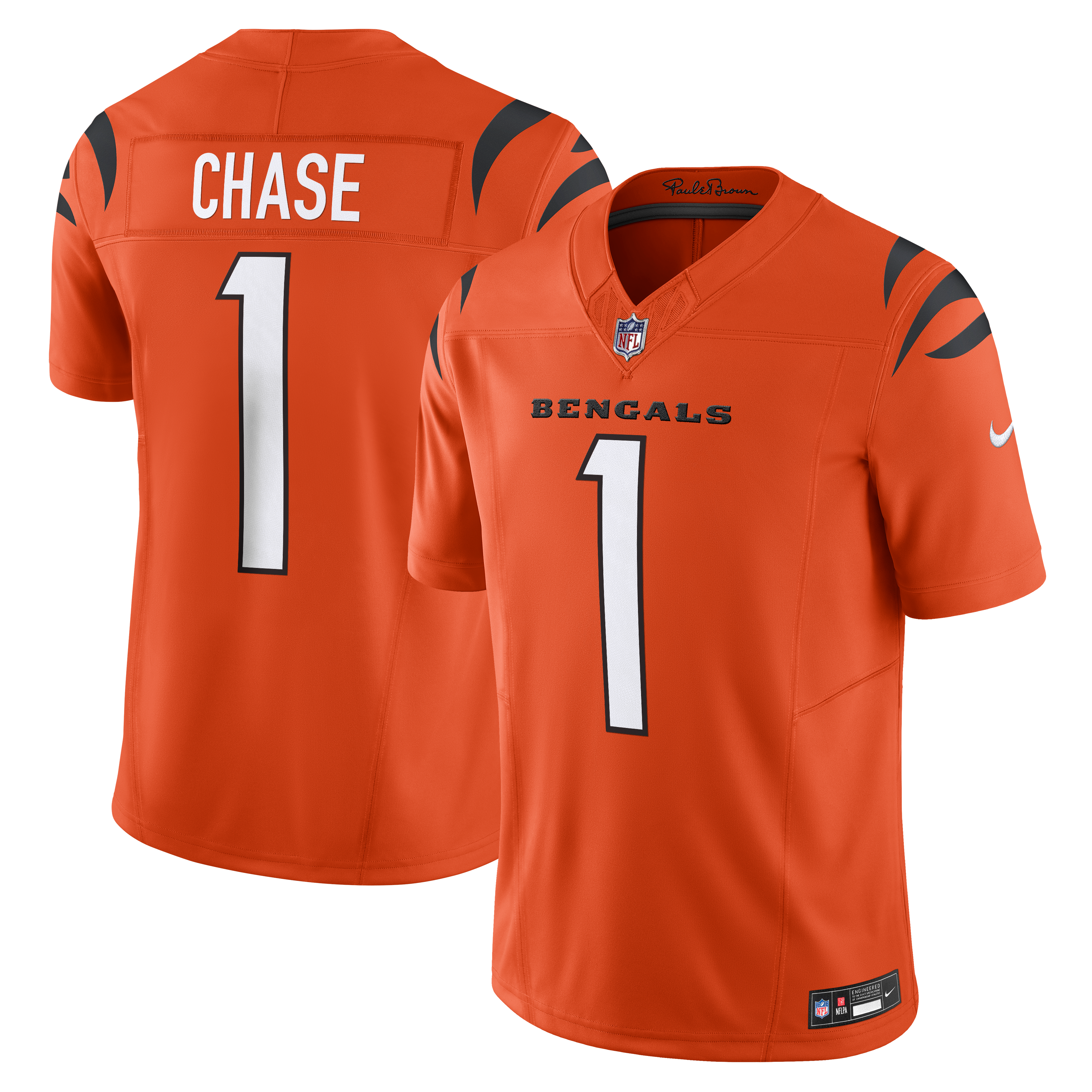 Ja'Marr Chase Cincinnati Bengals Vapor F.U.S.E. Limited Jersey - Orange | Stitched Football Jersey TJS0190