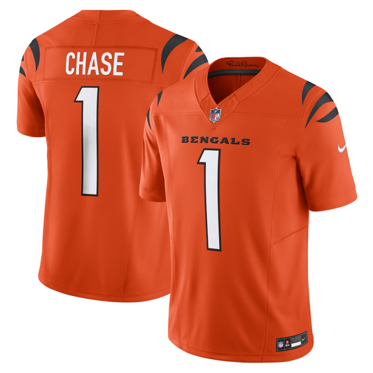 Ja'Marr Chase Cincinnati Bengals Vapor F.U.S.E. Limited Jersey - Orange | Stitched Football Jersey TJS0190