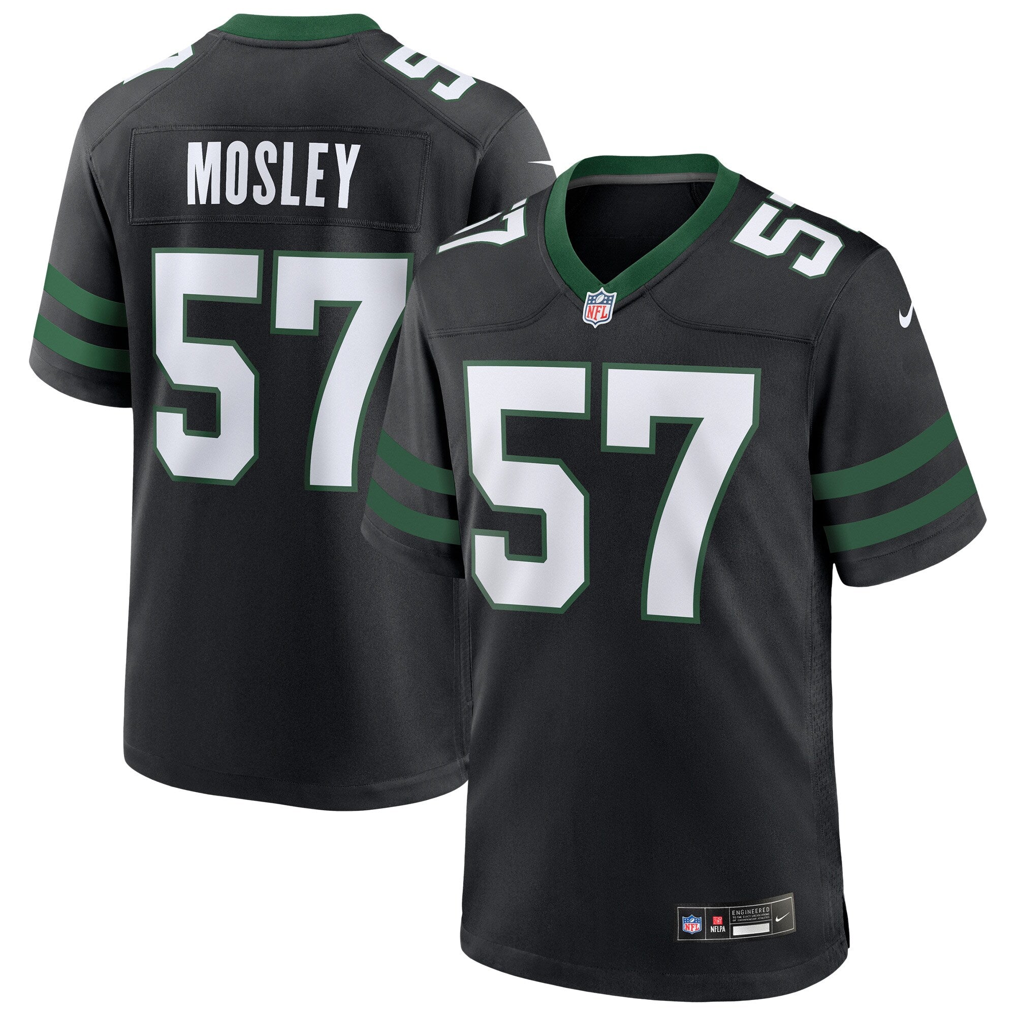 C.J. Mosley New York Jets Alternate Game Jersey - Legacy Black | Stitched Football Jersey TJS0212