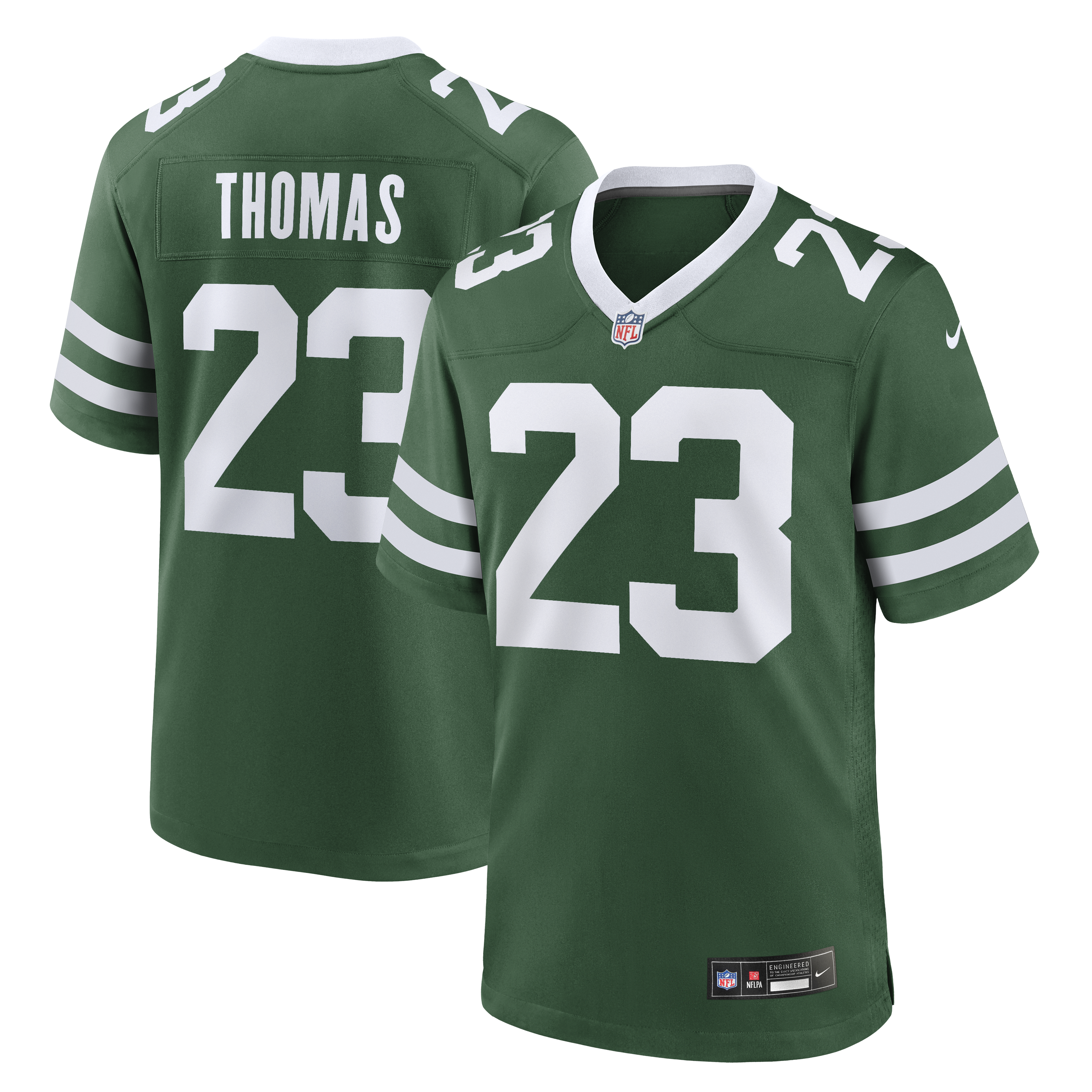 Azareye'h Thomas New York Jets Team Game Jersey - Legacy Green | Stitched Football Jersey TJS0170