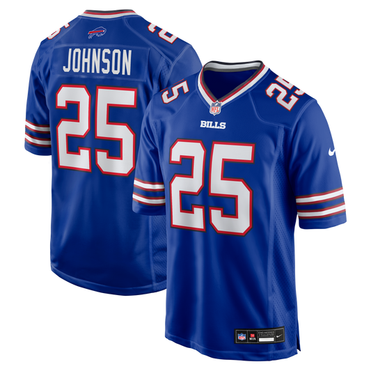 Ty Johnson Buffalo Bills Team Game Jersey - Royal | Stitched Football Jersey TJS0233