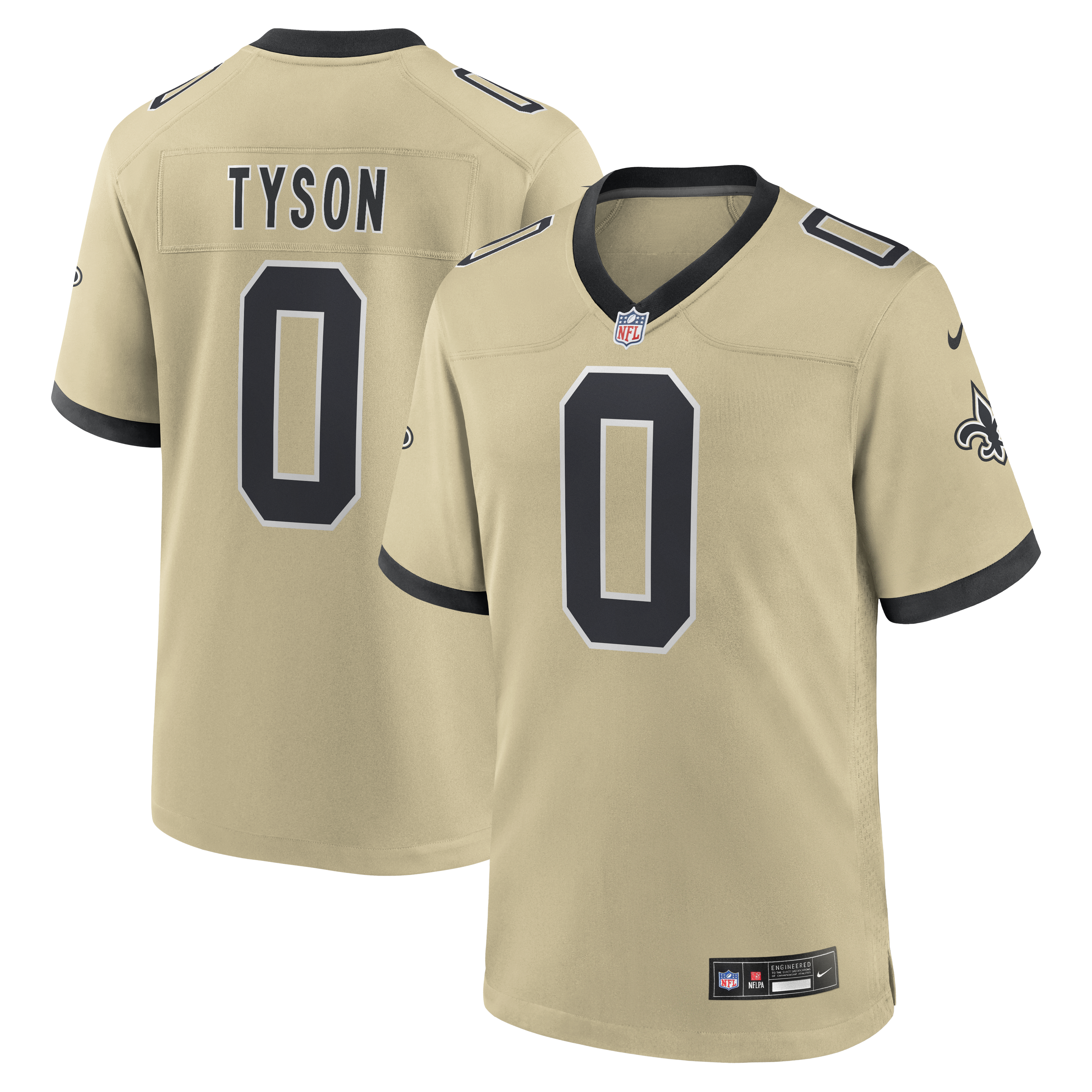 Jordyn Tyson New Orleans Saints 2026 NFL Draft First Round Pick No. 8 Alternate Game Jersey - Gold | Stitched Football Jersey TJS0140