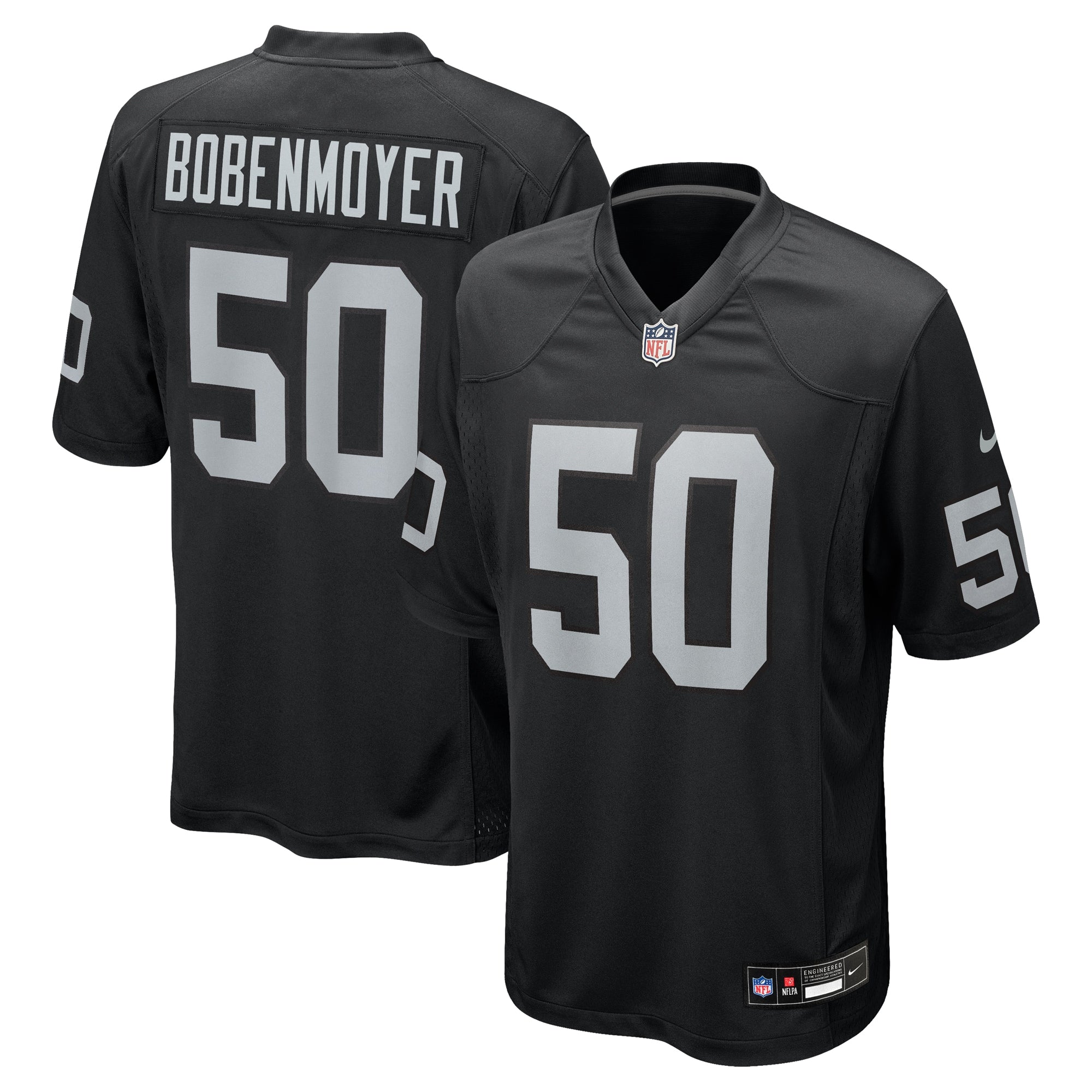 Jacob Bobenmoyer Las Vegas Raiders Game Player Jersey - Black | Stitched Football Jersey TJS0280