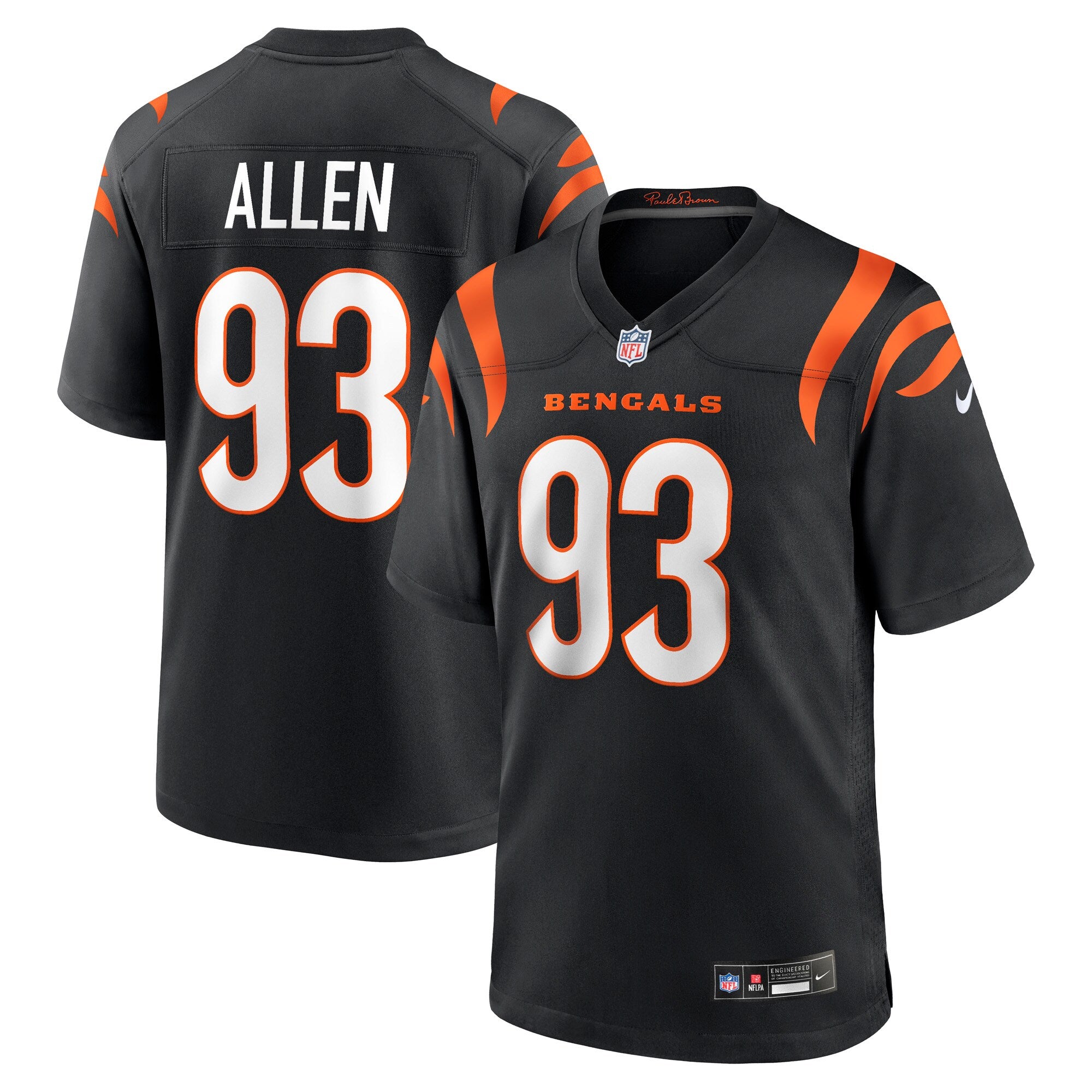 Jonathan Allen Cincinnati Bengals Team Game Jersey - Black | Stitched Football Jersey TJS0249