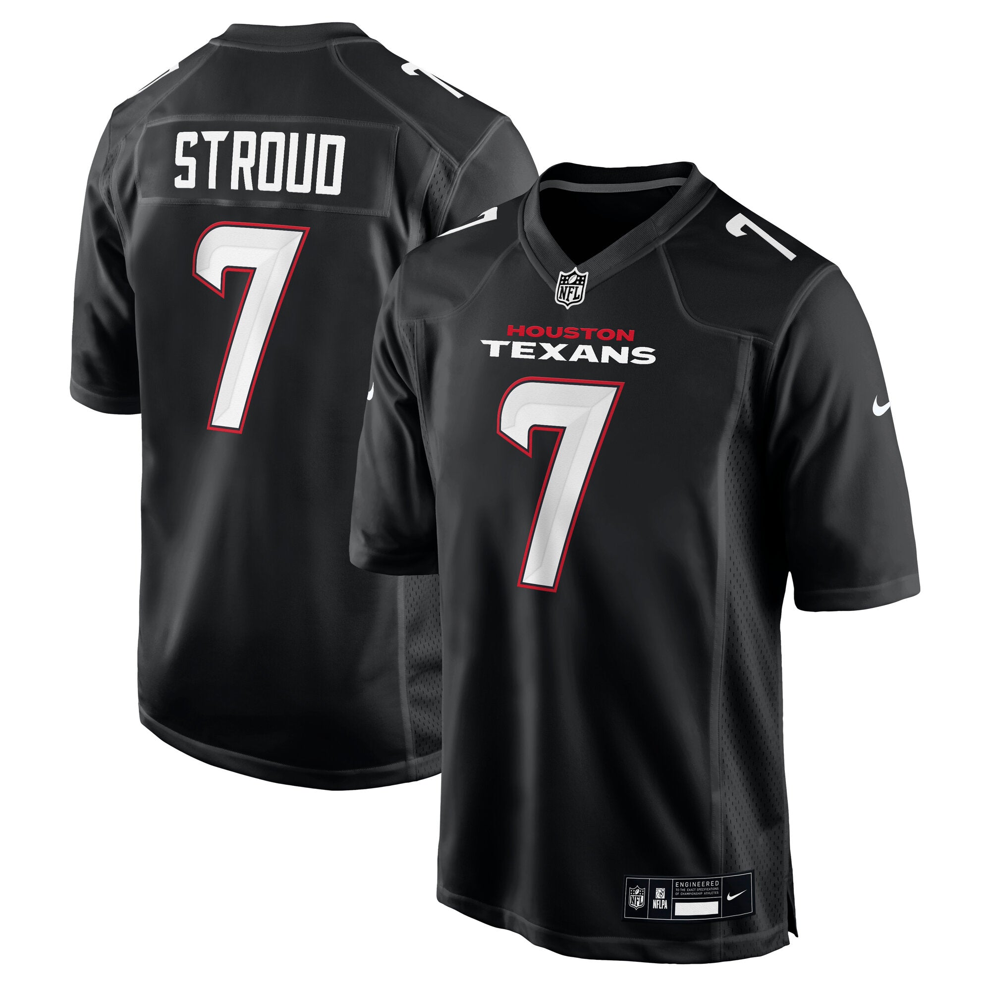 C.J. Stroud Houston Texans Fashion Jersey - Carbon Black | Stitched Football Jersey TJS0117