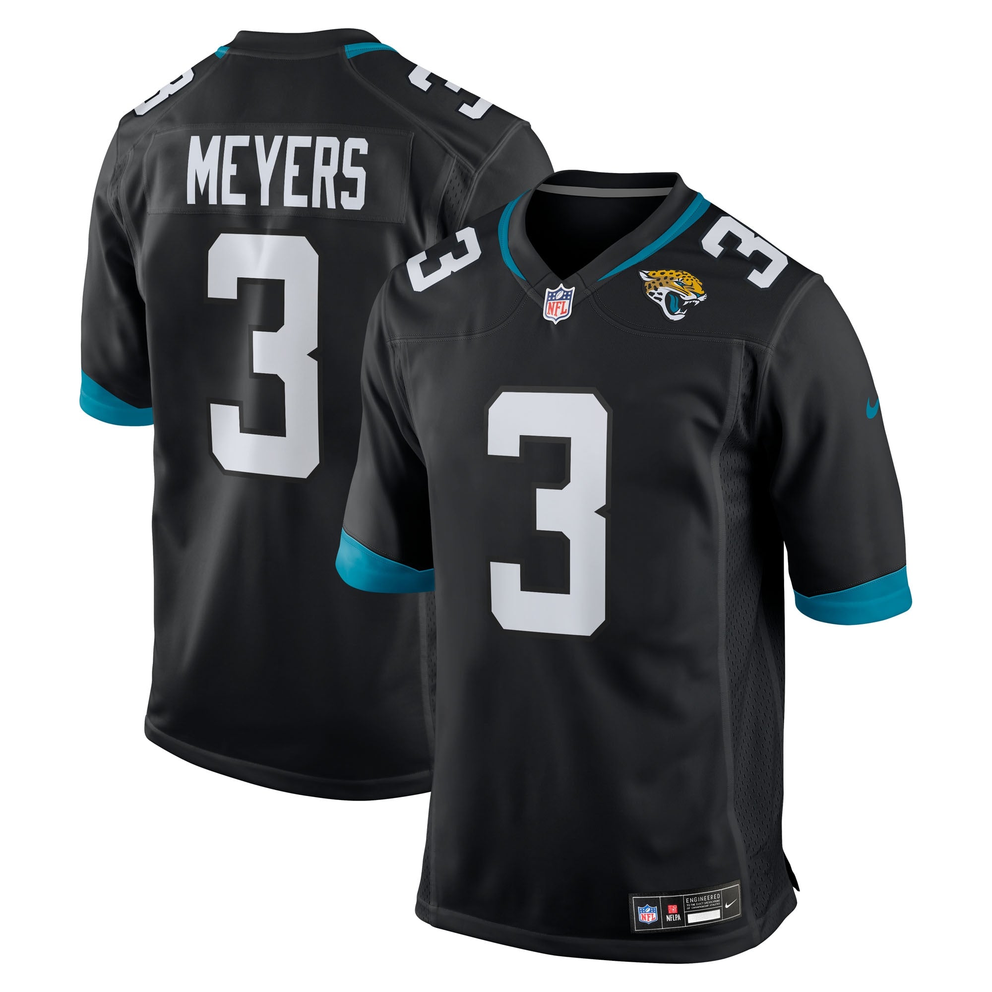 Jakobi Meyers Jacksonville Jaguars Alternate Game Jersey - Black | Stitched Football Jersey TJS0237