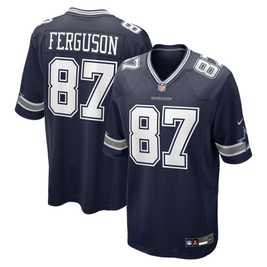 Jake Ferguson Dallas Cowboys Team Game Jersey - Navy | Stitched Football Jersey TJS0176