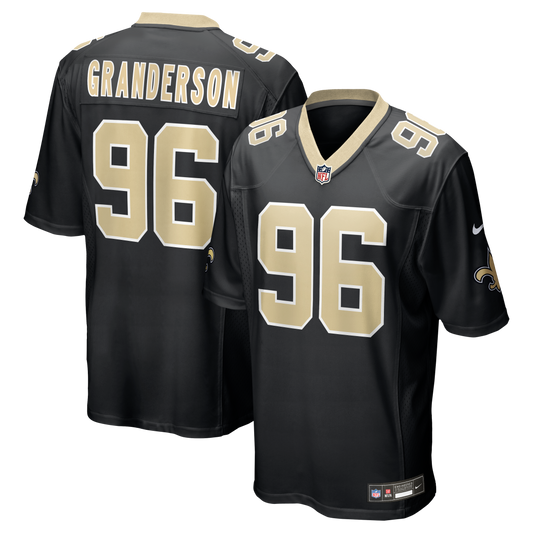 Carl Granderson New Orleans Saints Game Jersey - Black | Stitched Football Jersey TJS0156