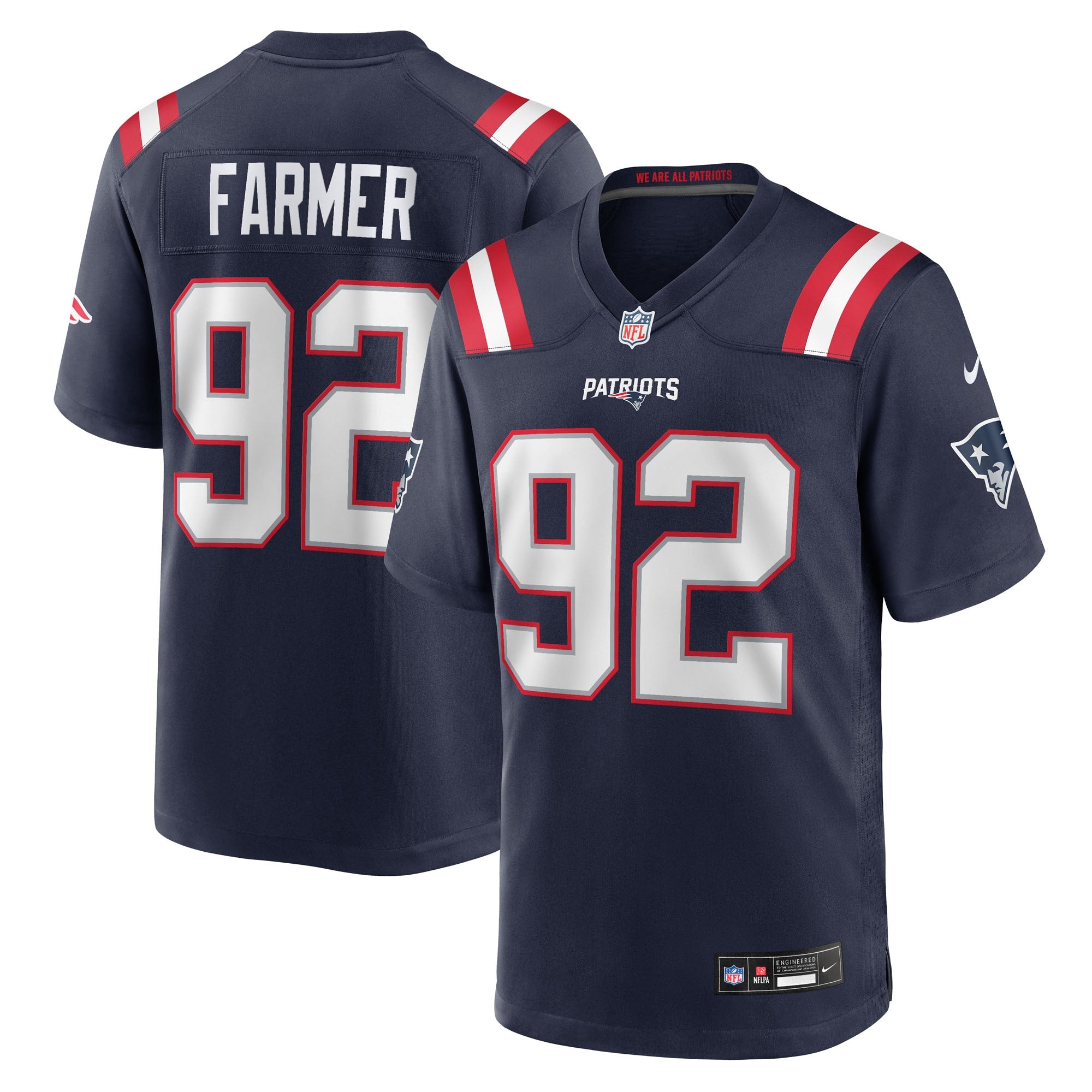 Joshua Farmer New England Patriots Team Game Jersey - Navy | Stitched Football Jersey TJS0129