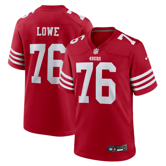 Vederian Lowe San Francisco 49ers Team Game Jersey - Scarlet | Stitched Football Jersey TJS0134