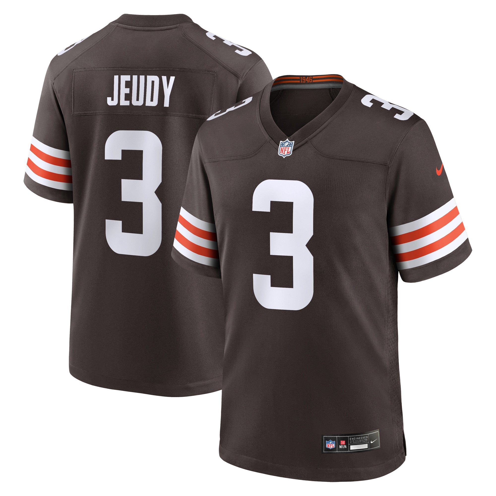 Jerry Jeudy Cleveland Browns Game Jersey - Brown | Stitched Football Jersey TJS0265