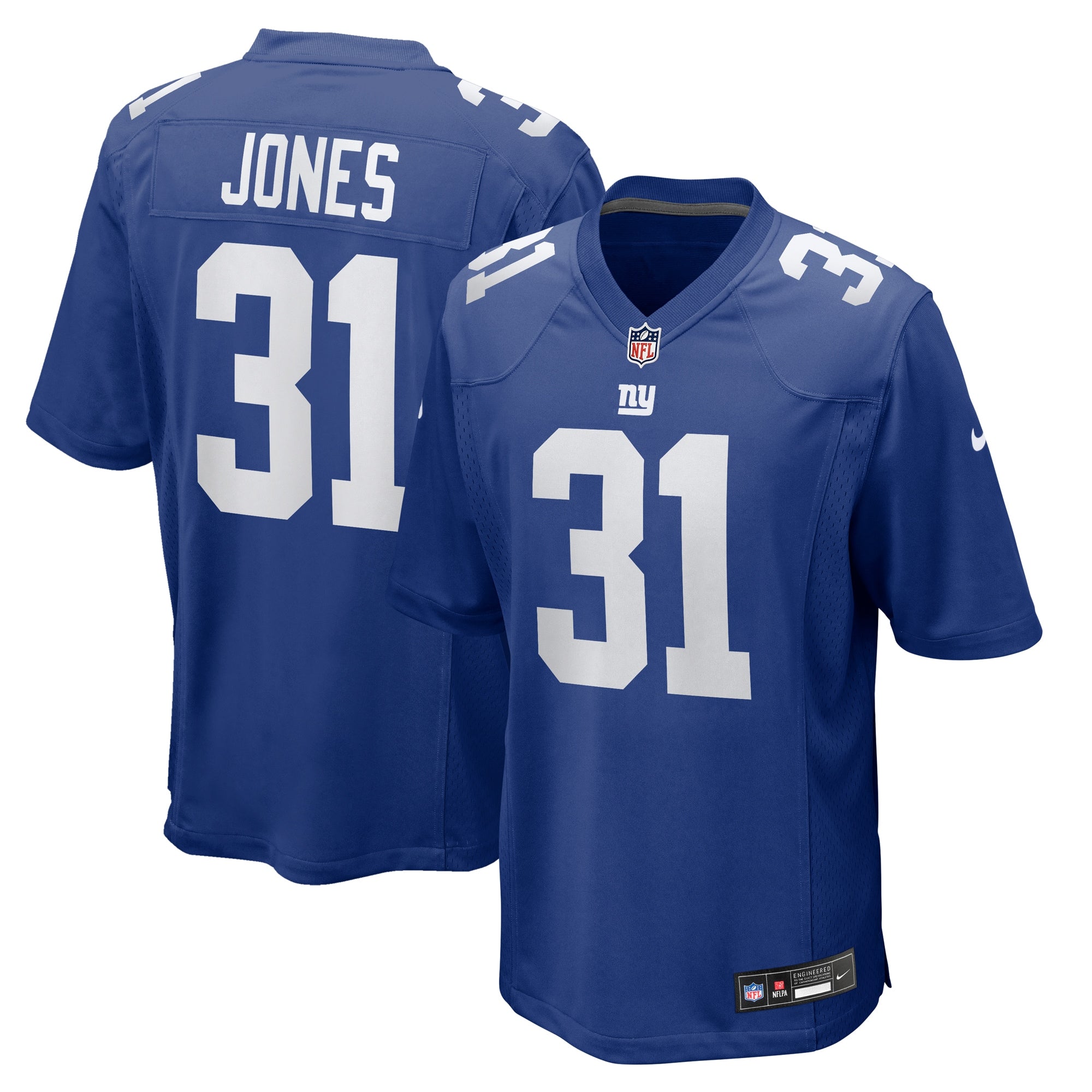 Nic Jones New York Giants Team Game Jersey - Royal | Stitched Football Jersey TJS0227