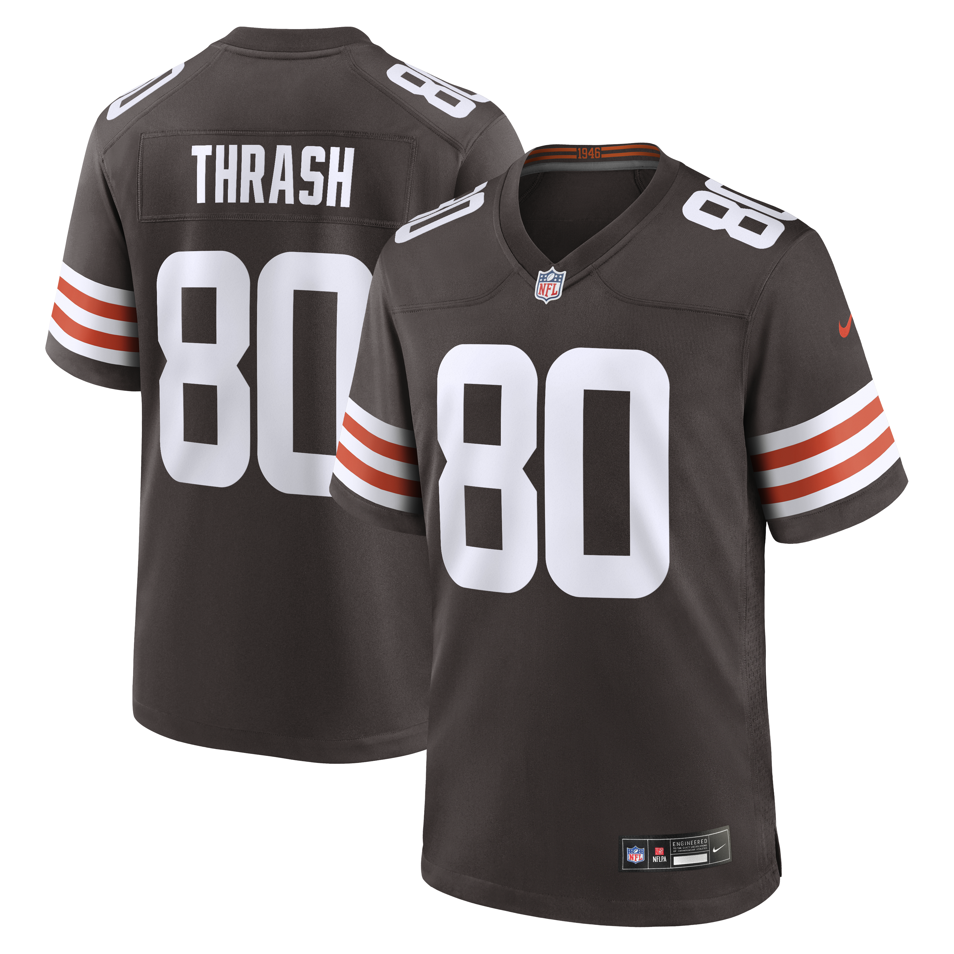 Jamari Thrash Cleveland Browns Team Game Jersey - Brown | Stitched Football Jersey TJS0228