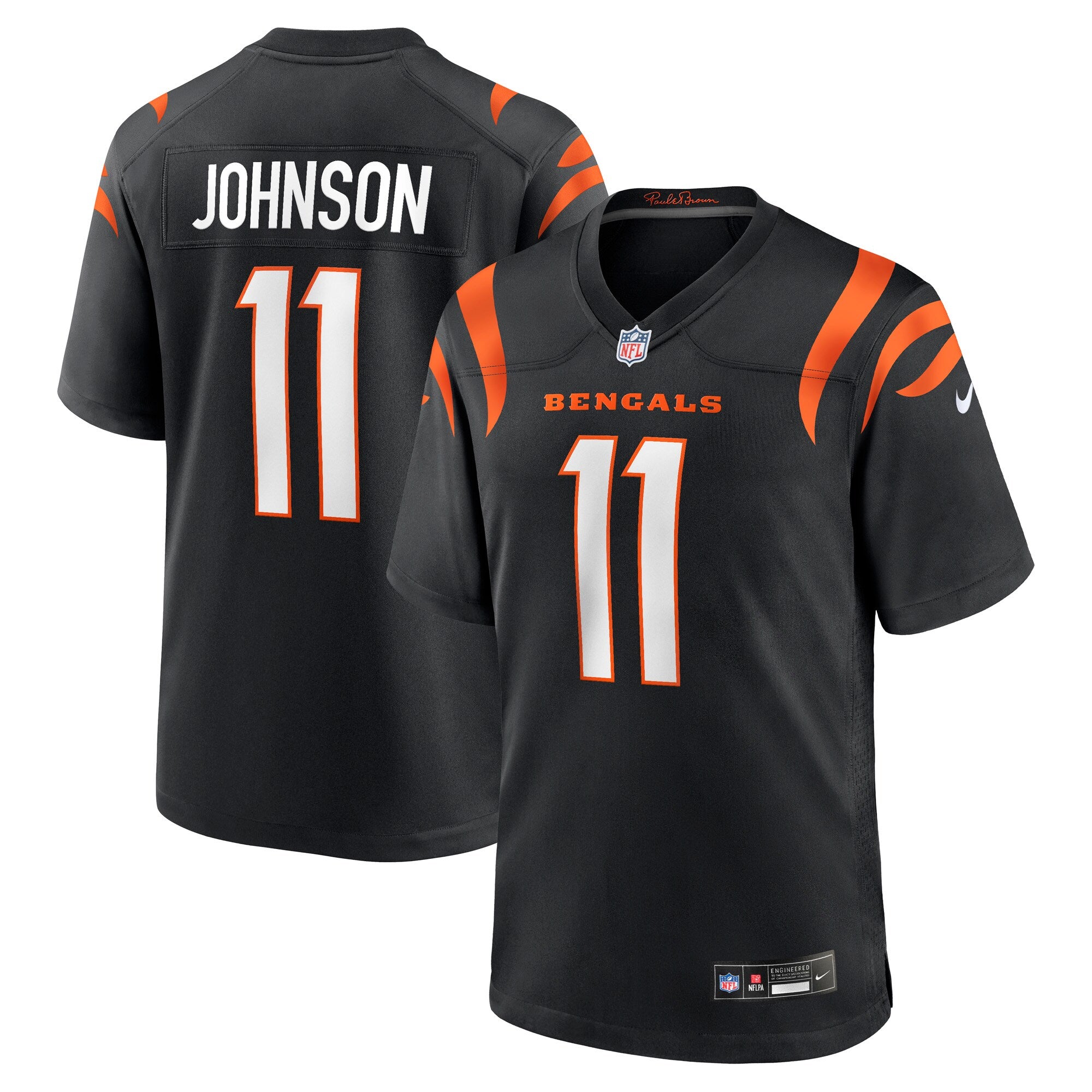 Josh Johnson Cincinnati Bengals Team Game Jersey - Black | Stitched Football Jersey TJS0240