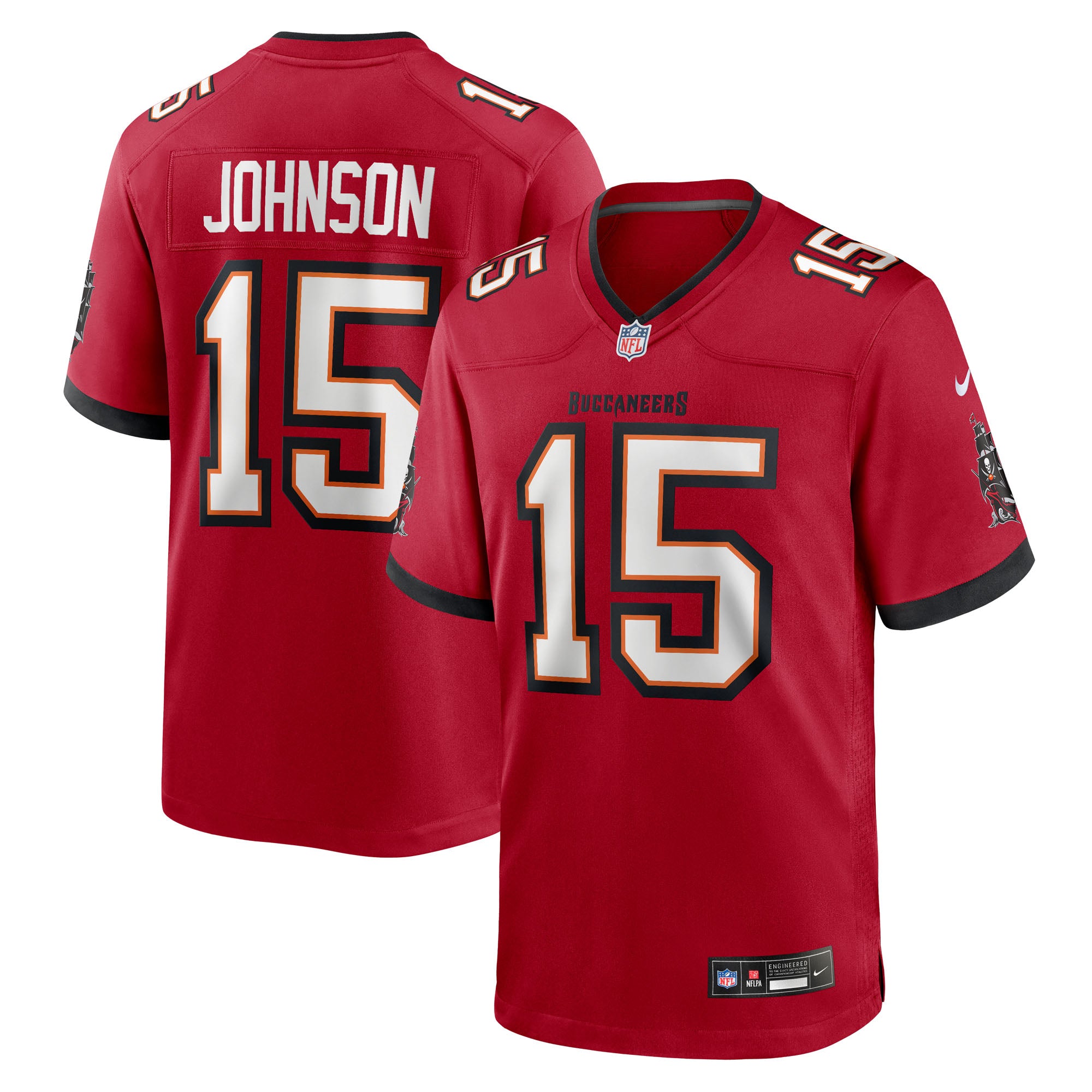 Tez Johnson Tampa Bay Buccaneers Team Game Jersey - Red | Stitched Football Jersey TJS0160