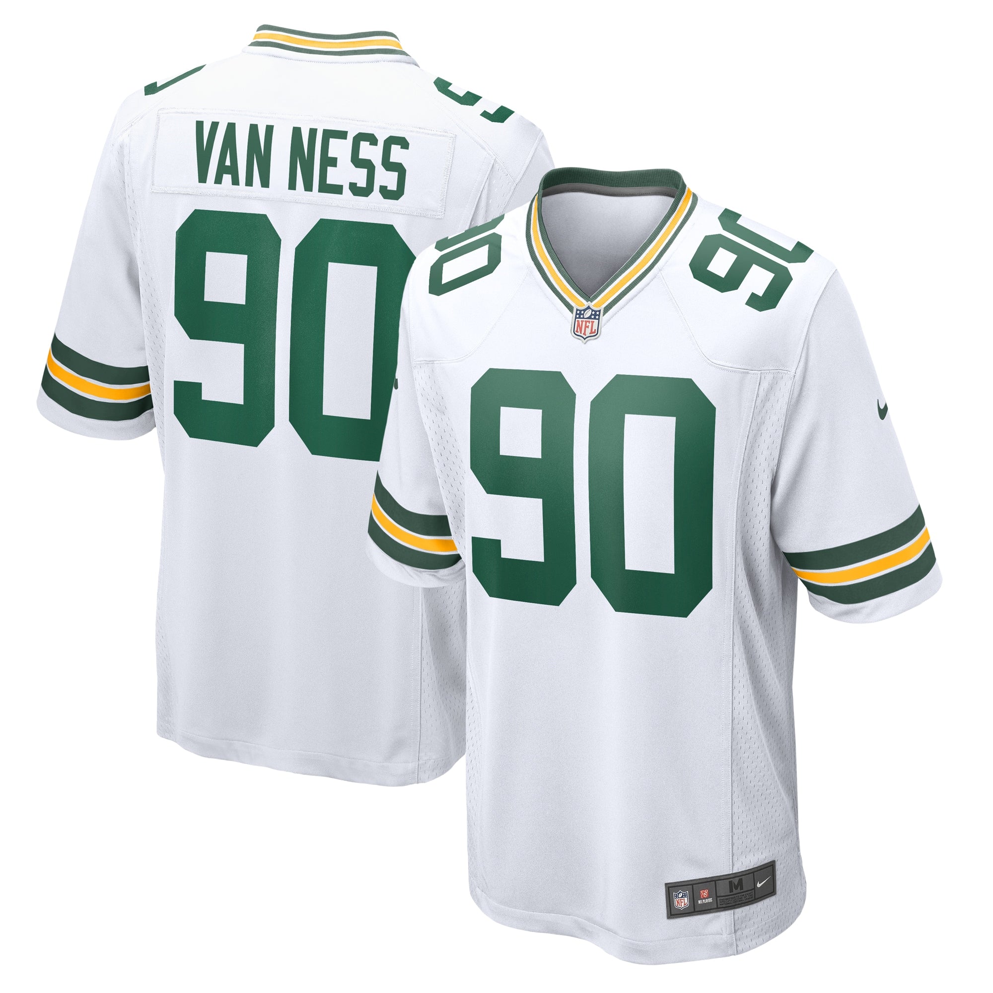 Lukas Van Ness Green Bay Packers Game Jersey - White | Stitched Football Jersey TJS0105