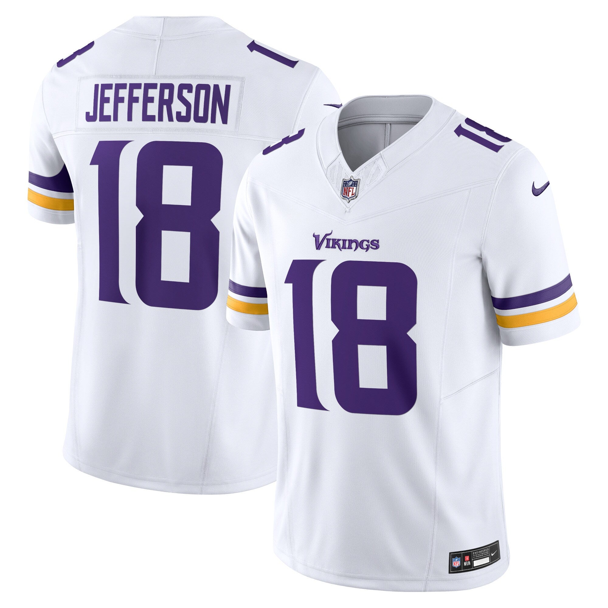 Justin Jefferson Minnesota Vikings Vapor F.U.S.E. Limited Jersey - White | Stitched Football Jersey TJS0253