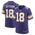 Justin Jefferson Minnesota Vikings Classic Player Game Jersey - Purple | Stitched Football Jersey TJS0115