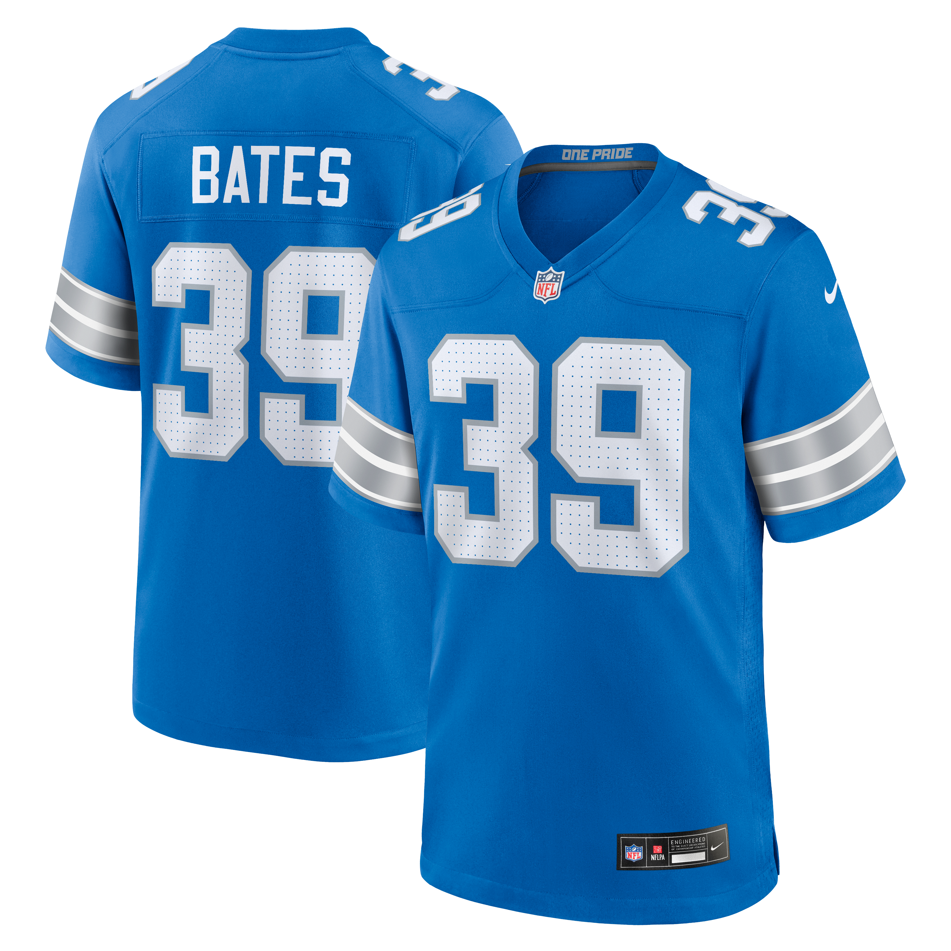 Jake Bates Detroit Lions Team Game Jersey - Blue | Stitched Football Jersey TJS0219