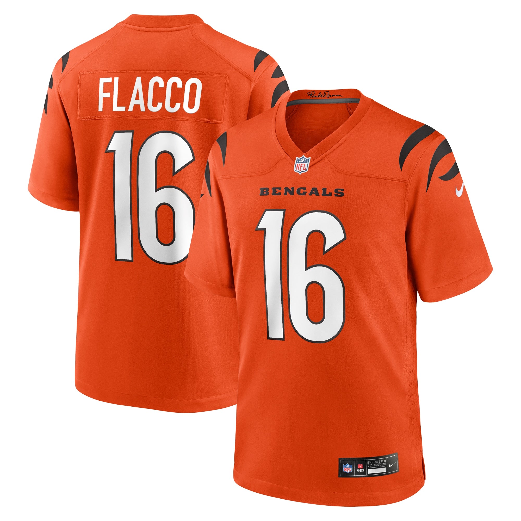 Joe Flacco Cincinnati Bengals Alternate Game Jersey - Orange | Stitched Football Jersey TJS0175