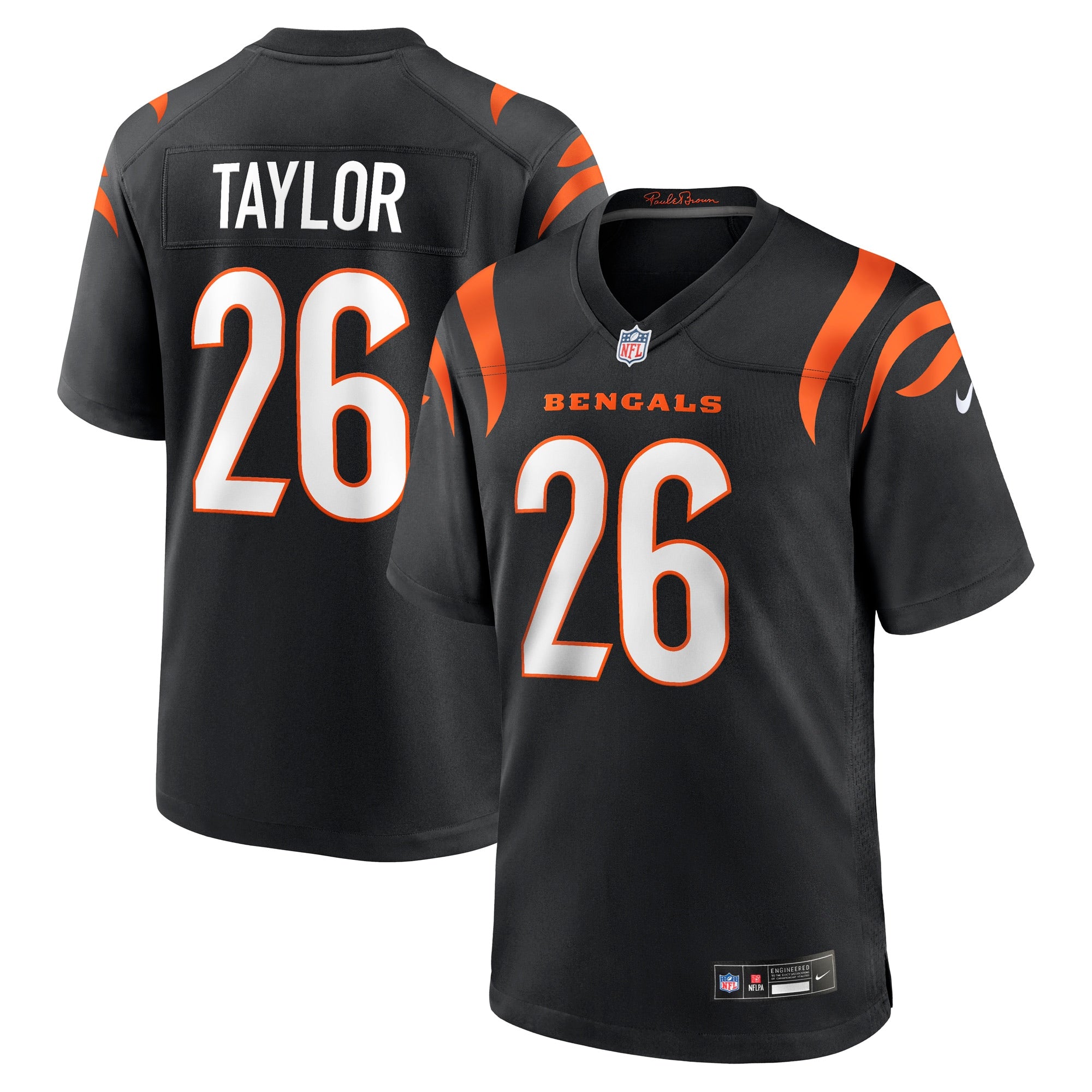 Ja'Sir Taylor Cincinnati Bengals Team Game Jersey - Black | Stitched Football Jersey TJS0254