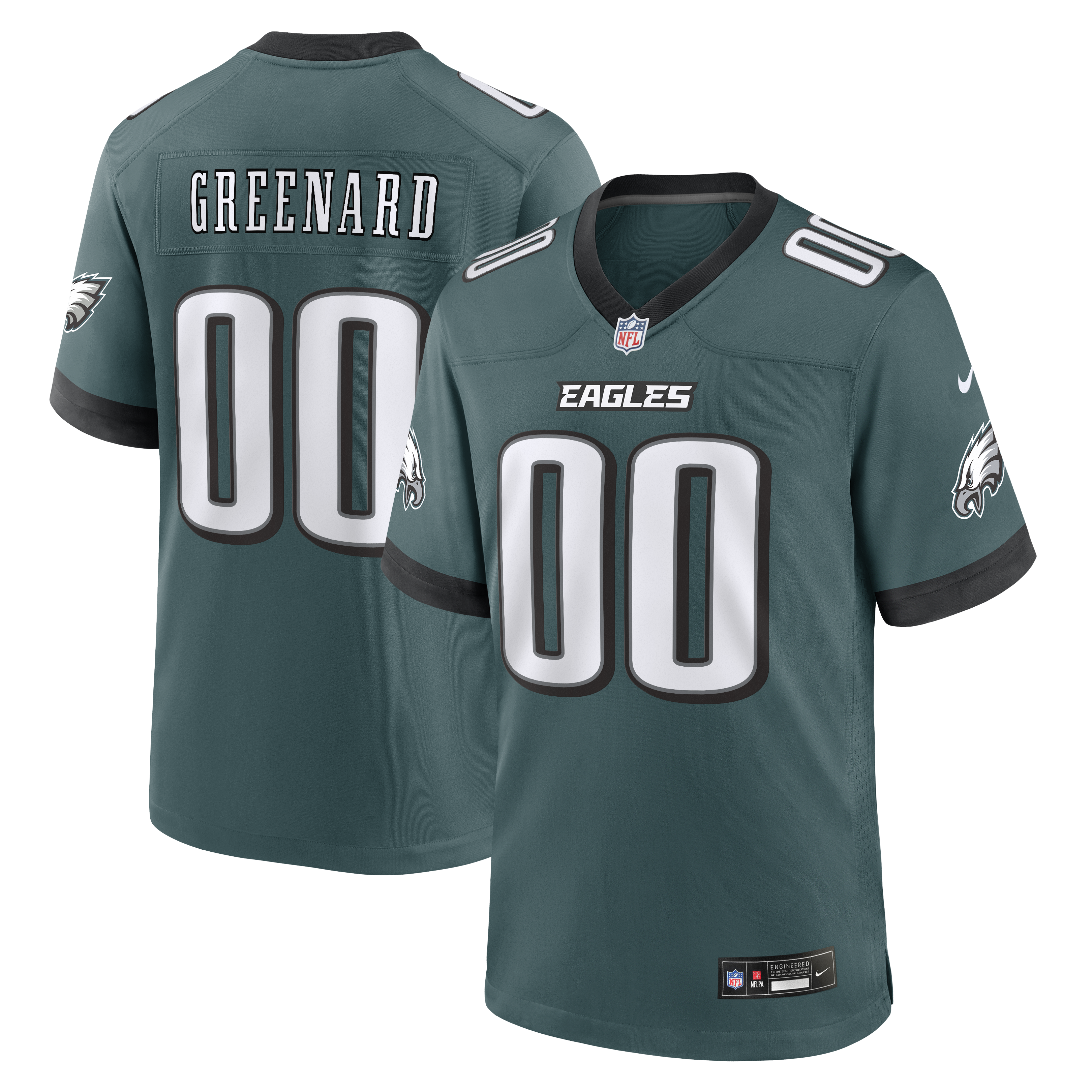 Jonathan Greenard Philadelphia Eagles Game Jersey - Midnight Green | Stitched Football Jersey TJS0267