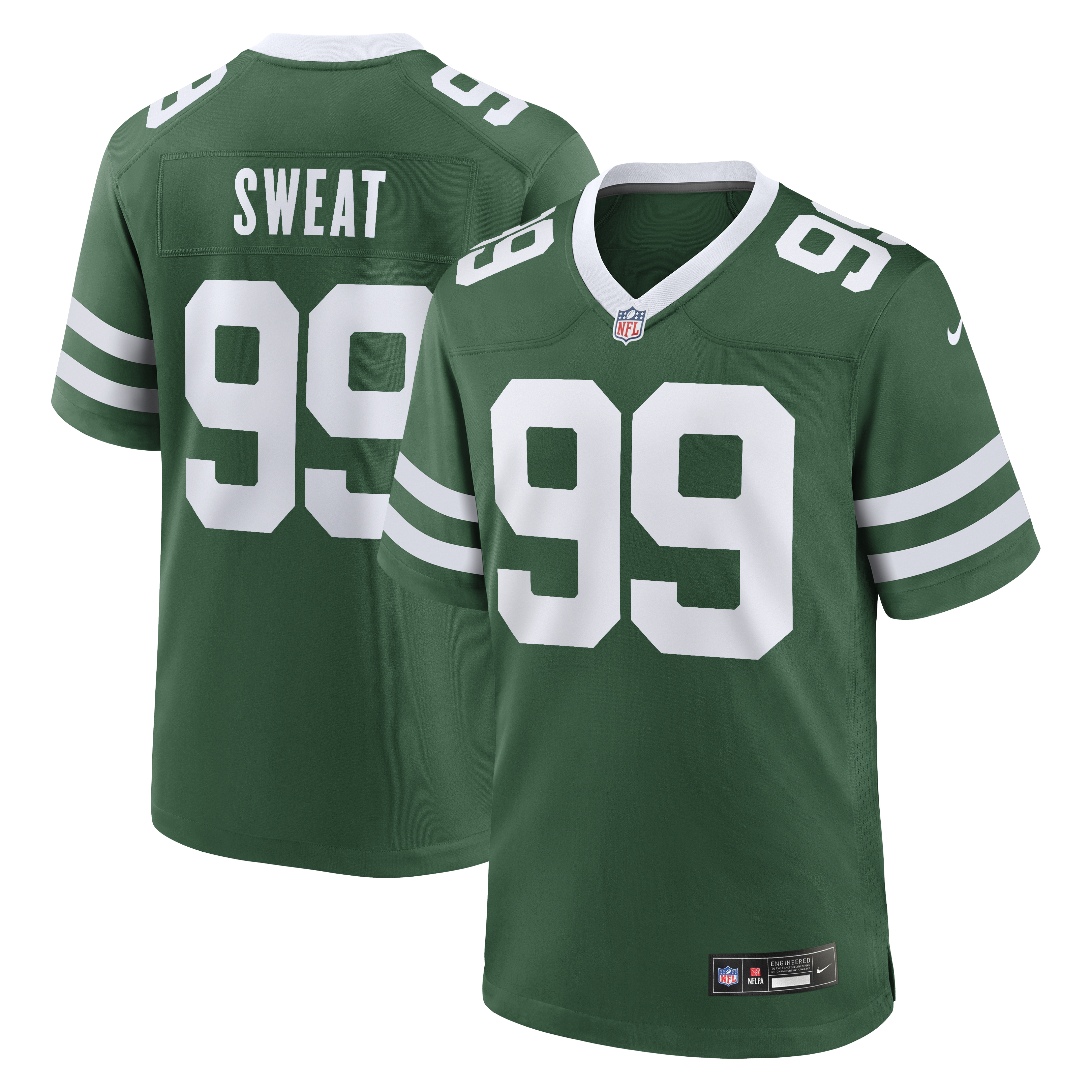 T'Vondre Sweat New York Jets Team Game Jersey - Legacy Green | Stitched Football Jersey TJS0149