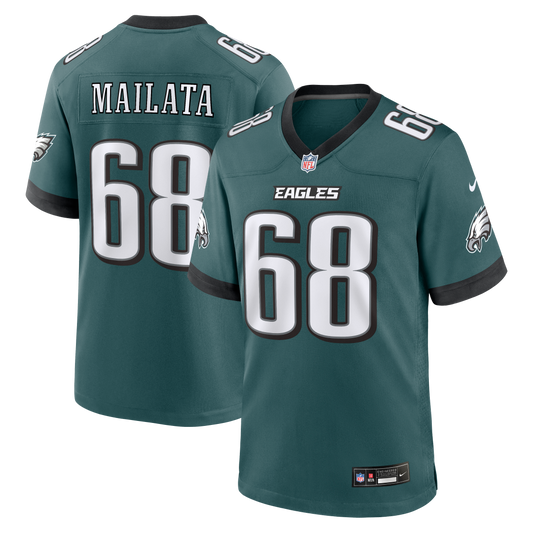 Jordan Mailata Philadelphia Eagles Team Game Jersey - Midnight Green | Stitched Football Jersey TJS0161