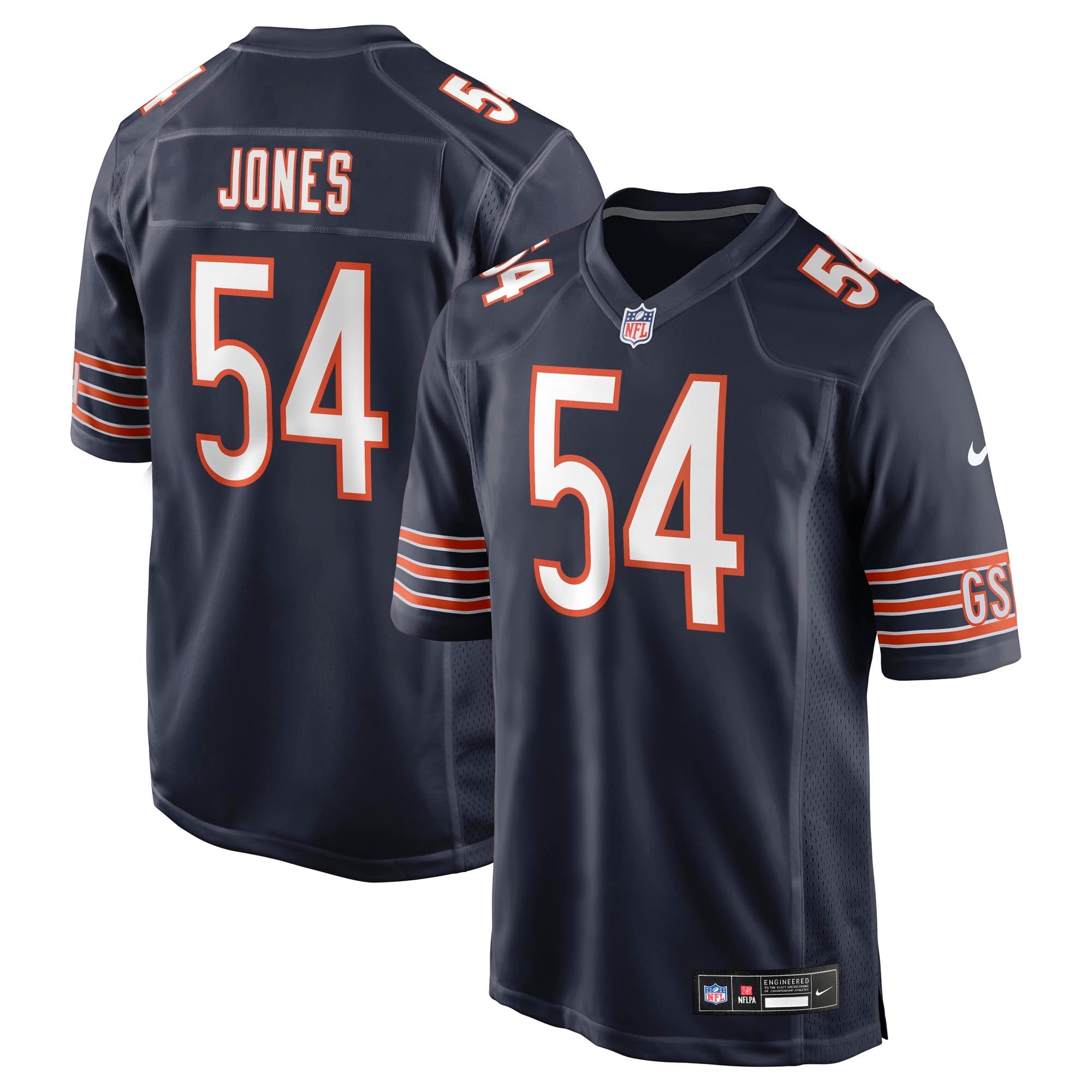 Logan Jones Chicago Bears Team Game Jersey - Navy | Stitched Football Jersey TJS0258
