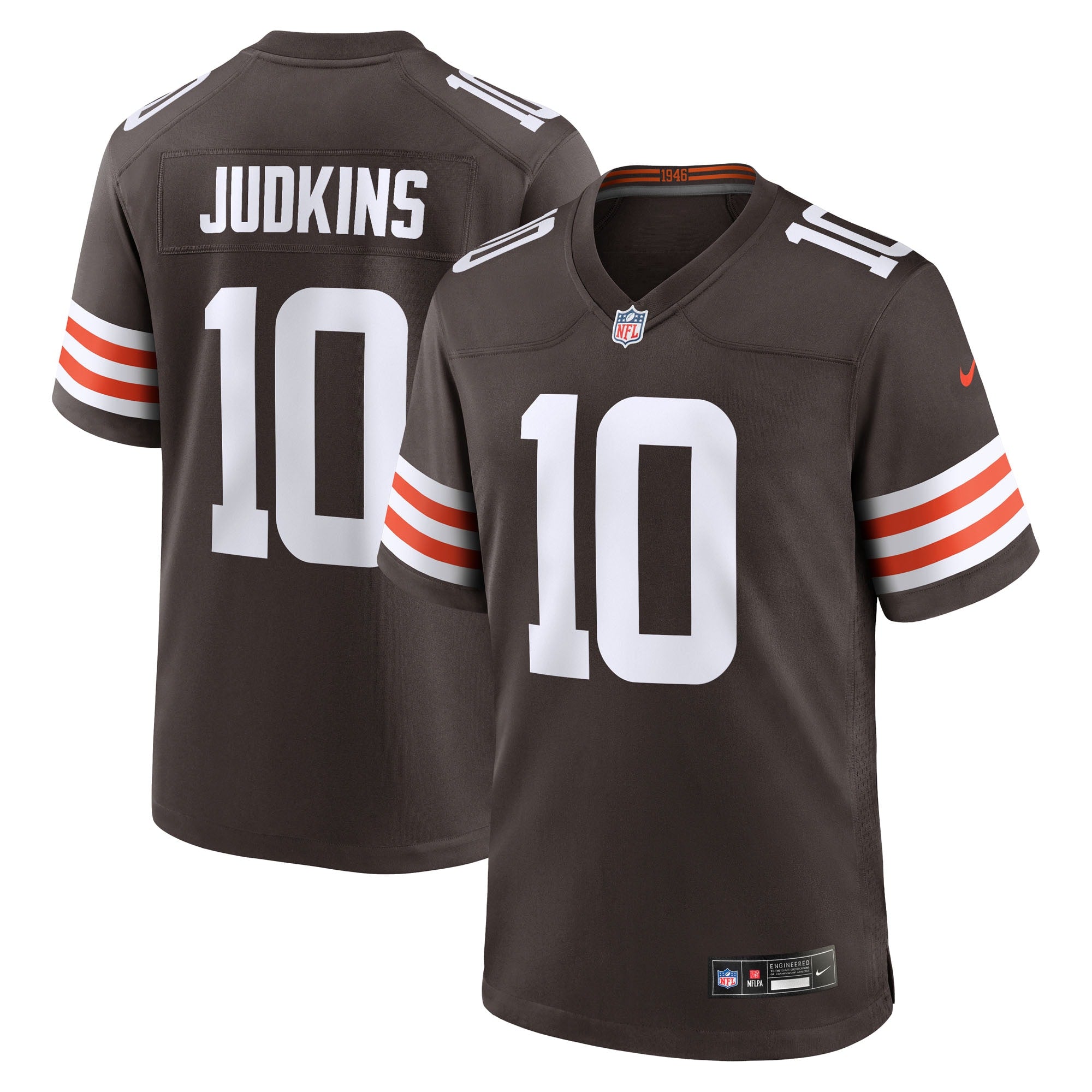 Quinshon Judkins Cleveland Browns 2025 NFL Draft Game Jersey - Brown | Stitched Football Jersey TJS0119