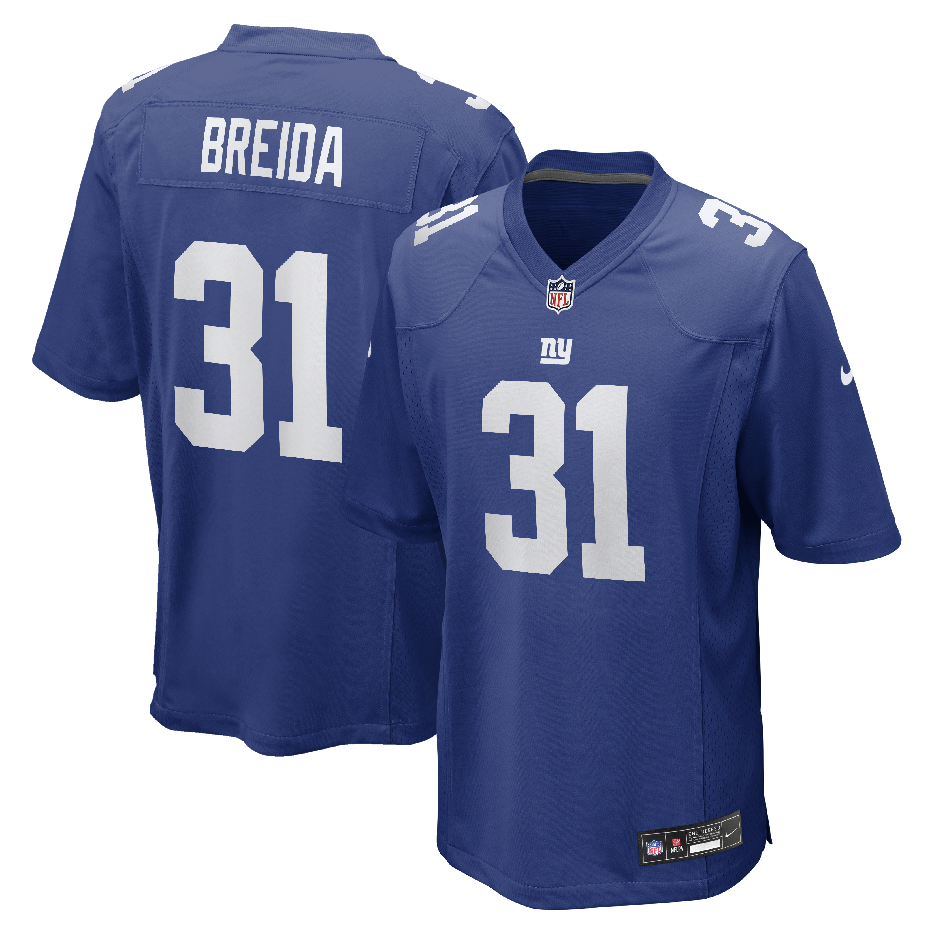 Matt Breida New York Giants Game Jersey - Royal | Stitched Football Jersey TJS0283