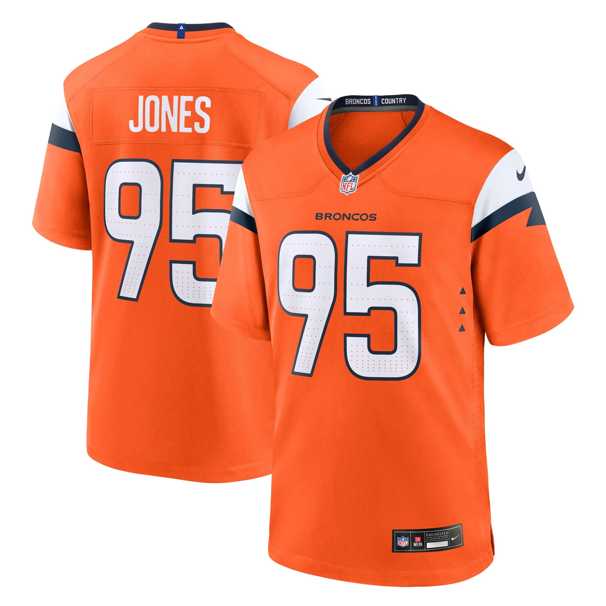 Sai'vion Jones Denver Broncos Team Game Jersey - Orange | Stitched Football Jersey TJS0242