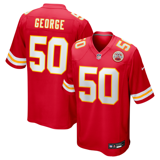 Brandon George Kansas City Chiefs Team Game Jersey - Red | Stitched Football Jersey TJS0289