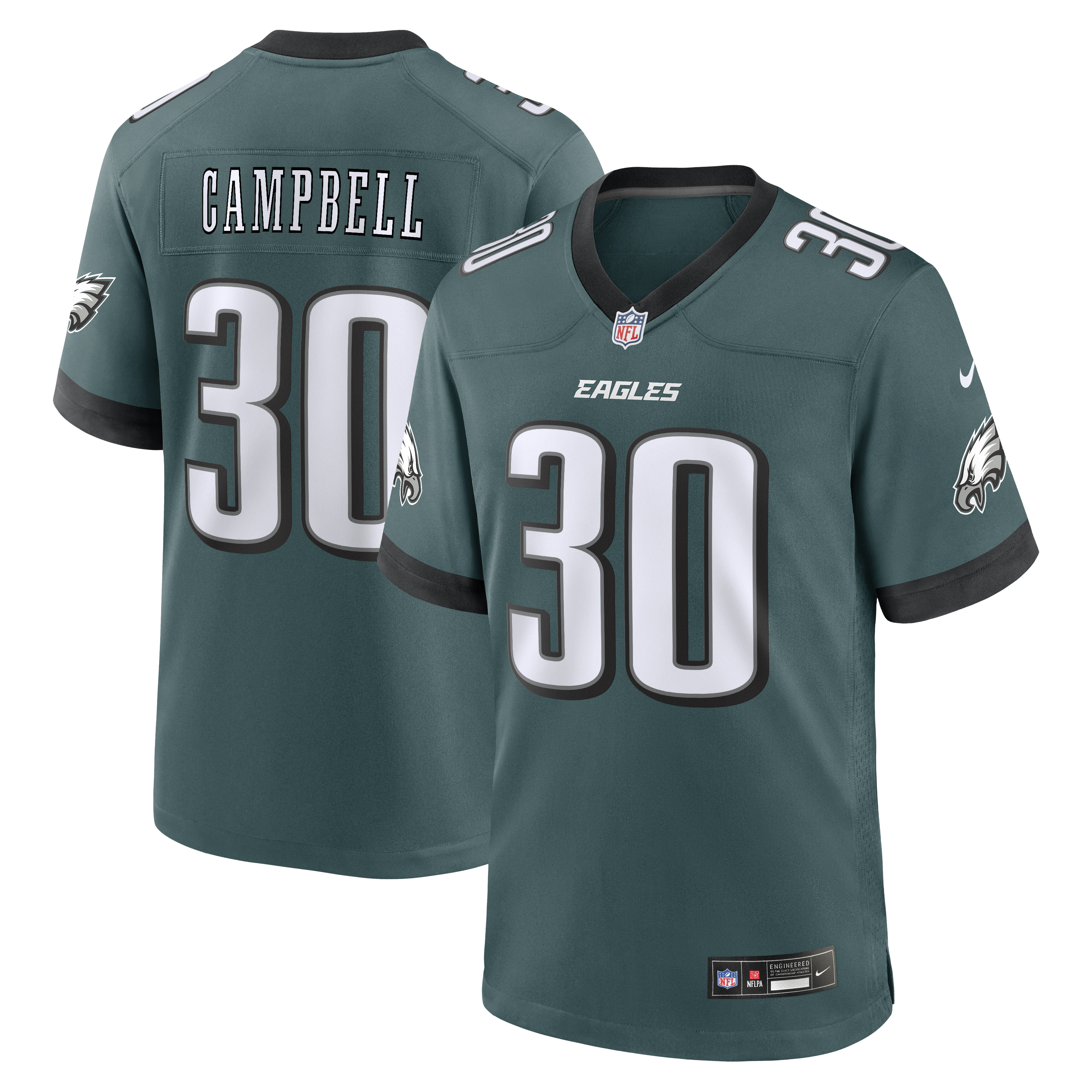Jihaad Campbell Philadelphia Eagles Game Player Jersey - Green | Stitched Football Jersey TJS0122