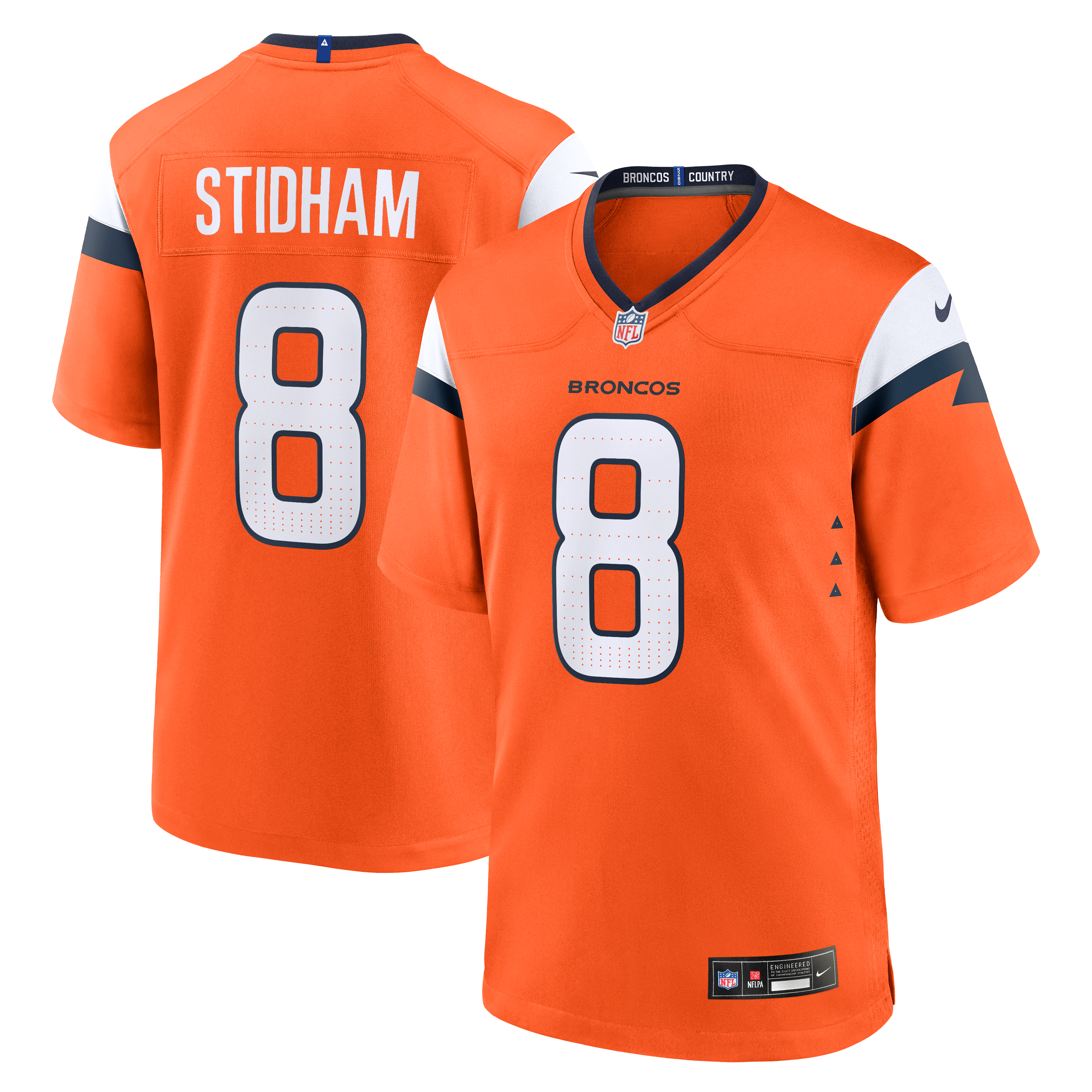 Jarrett Stidham Denver Broncos Team Game Jersey - Orange | Stitched Football Jersey TJS0110