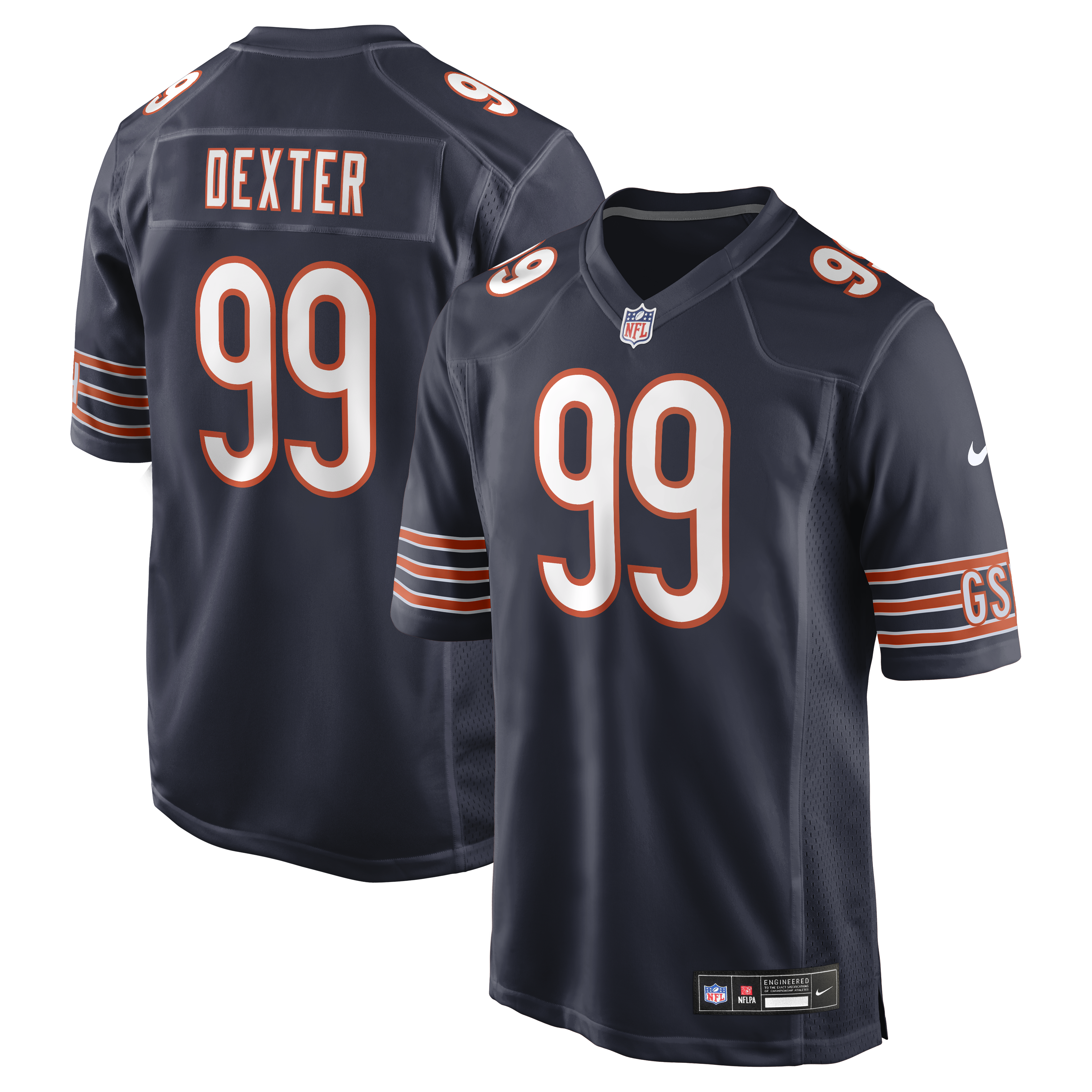 Gervon Dexter Sr Chicago Bears Team Game Jersey - Navy | Stitched Football Jersey TJS0291