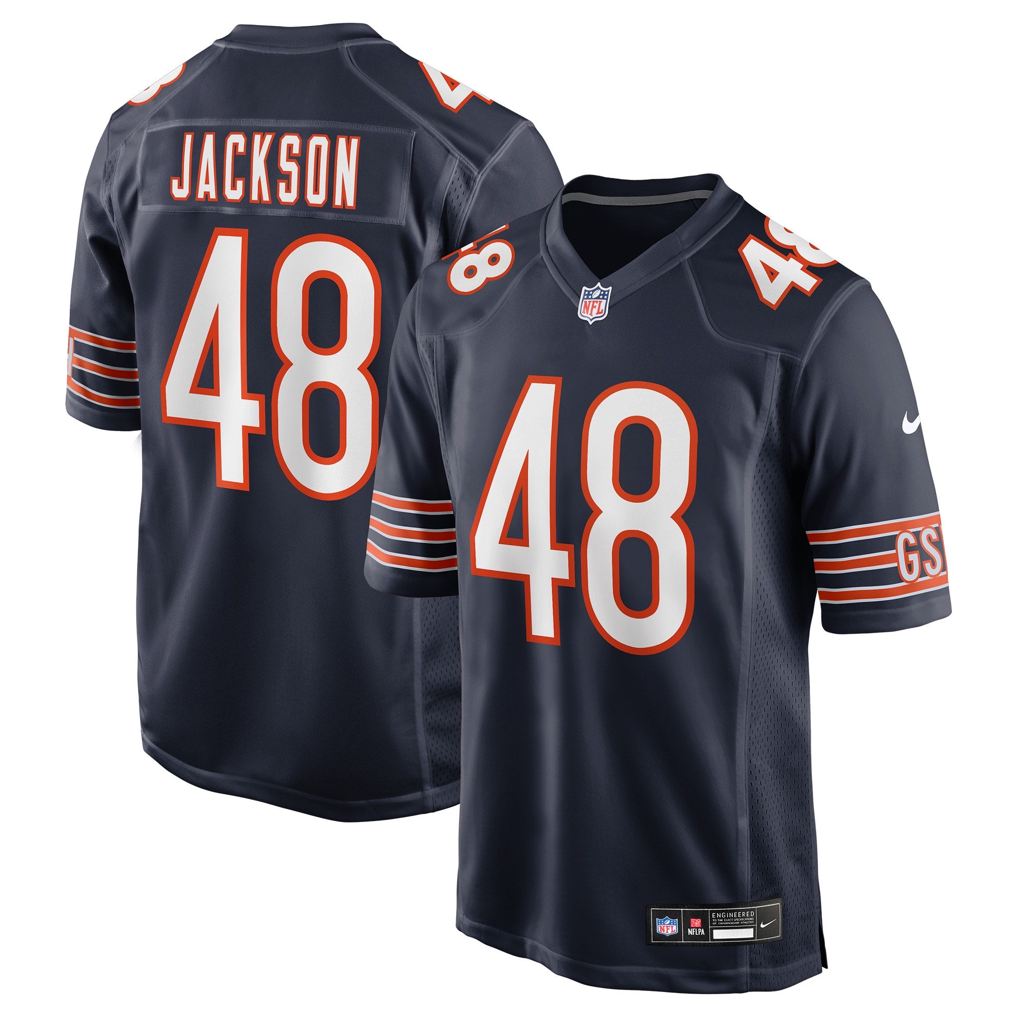 D'Marco Jackson Chicago Bears Team Game Jersey - Navy | Stitched Football Jersey TJS0286