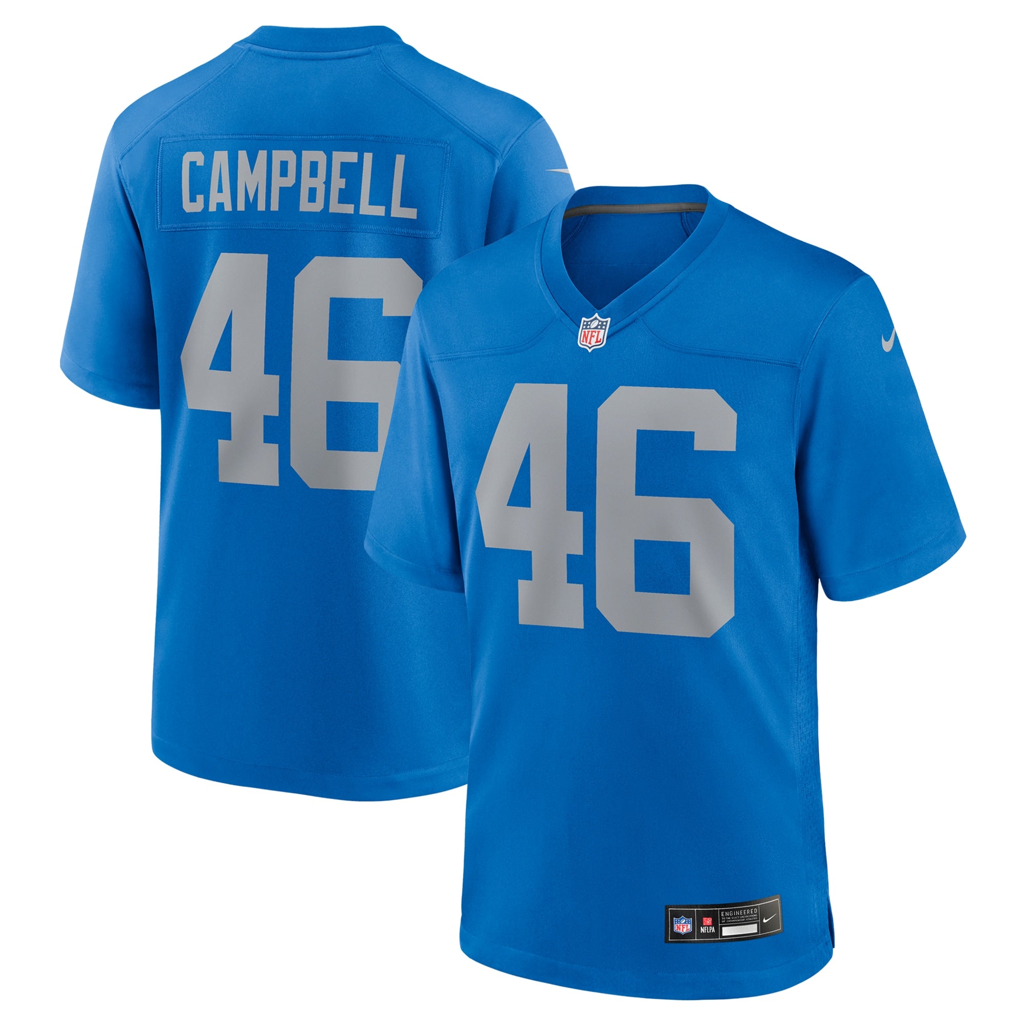 Jack Campbell Detroit Lions Alternate Game Jersey - Blue | Stitched Football Jersey TJS0158