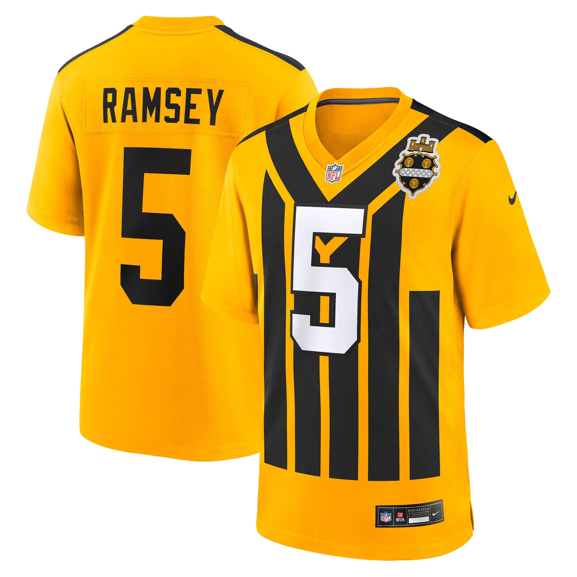 Jalen Ramsey Pittsburgh Steelers Alternate 1933 Throwback Game Jersey - Gold | Stitched Football Jersey TJS0243